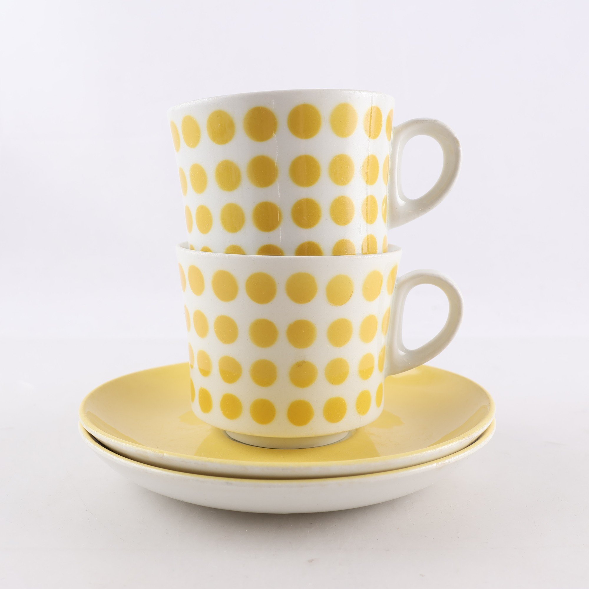 Kaffekoppar med fat, Pop, Göran Bäck, Arabia, 4 del