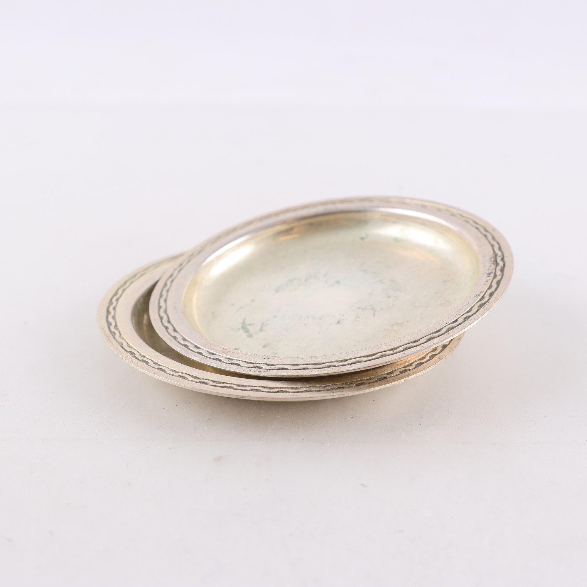 Coasters, silver, C.G.R, Erik Råström, Stockholm, 1971, 2 st