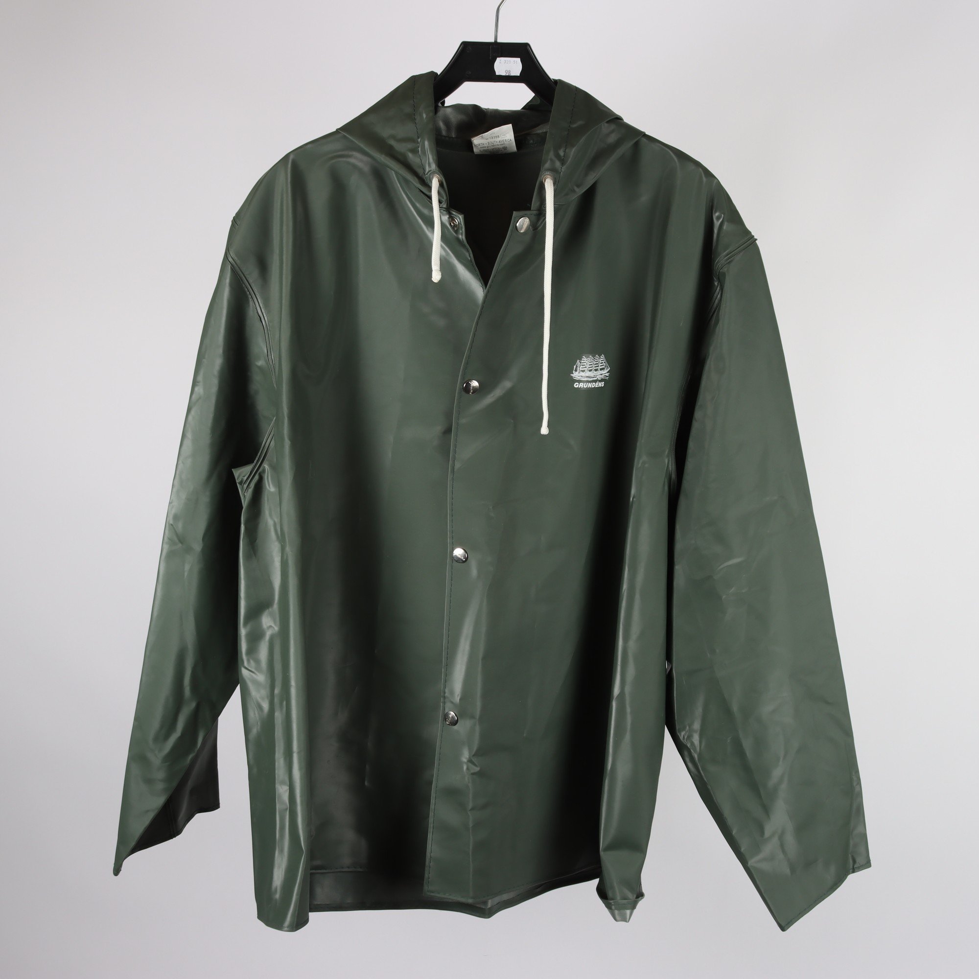Regnjacka, Grundens, grön, stl. XL
