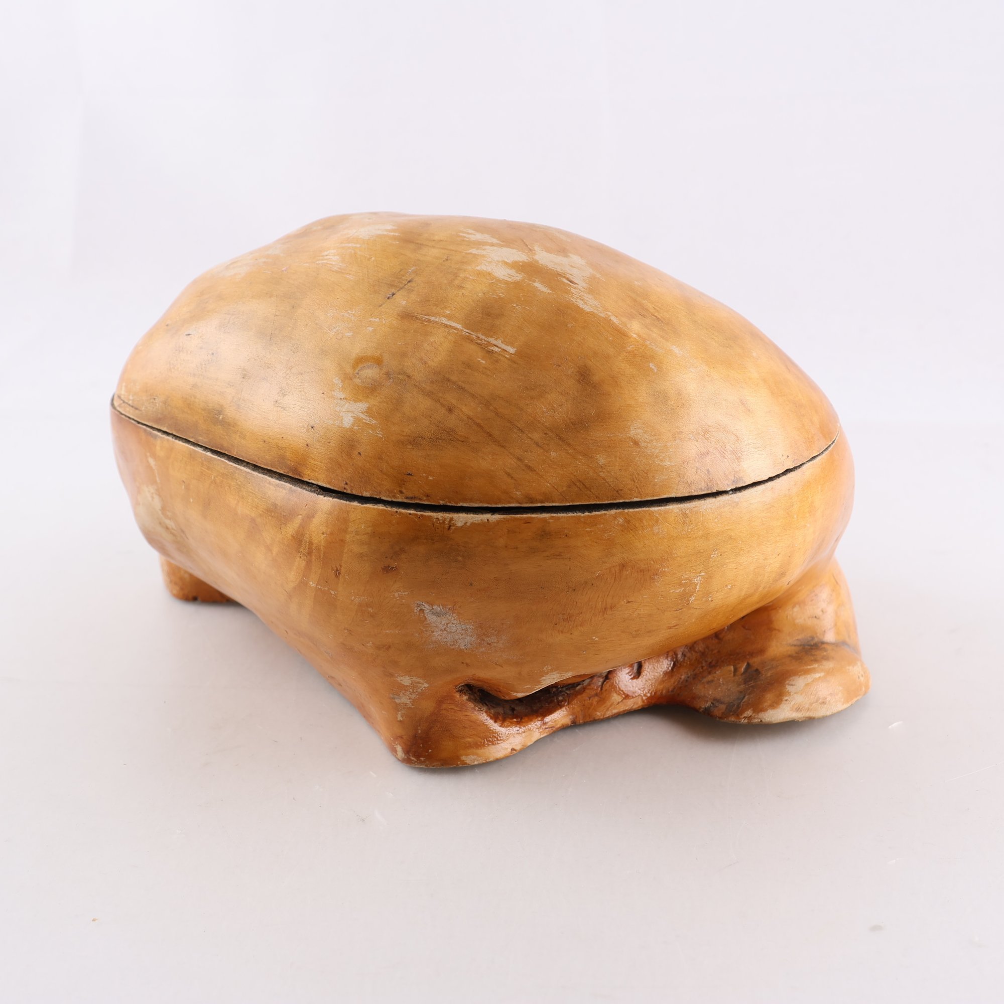 Vrilskål med lock, björk, 1900-talets senare del