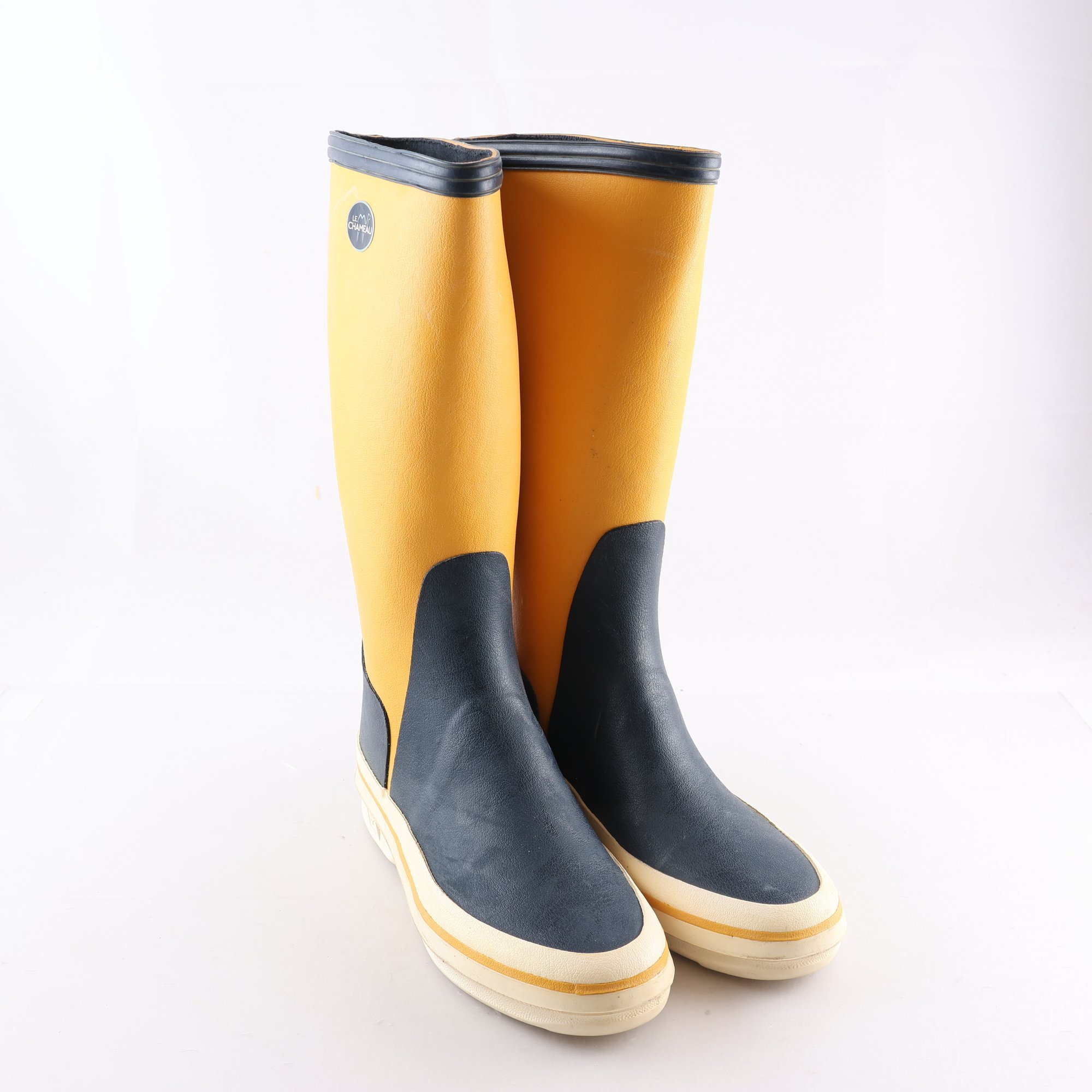 Gummistövlar, Le Chameu, gul, blå, stl. 38
