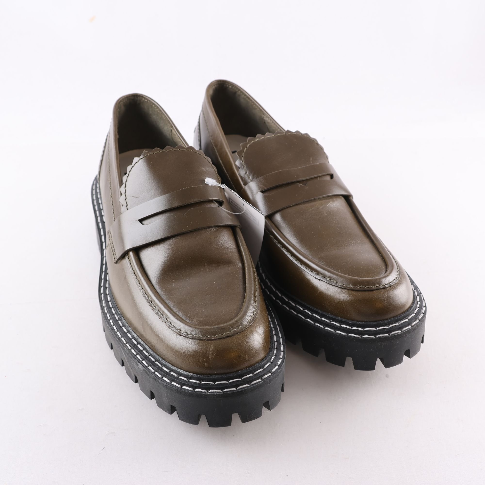 Loafers, LÄST, grön, stl. 40