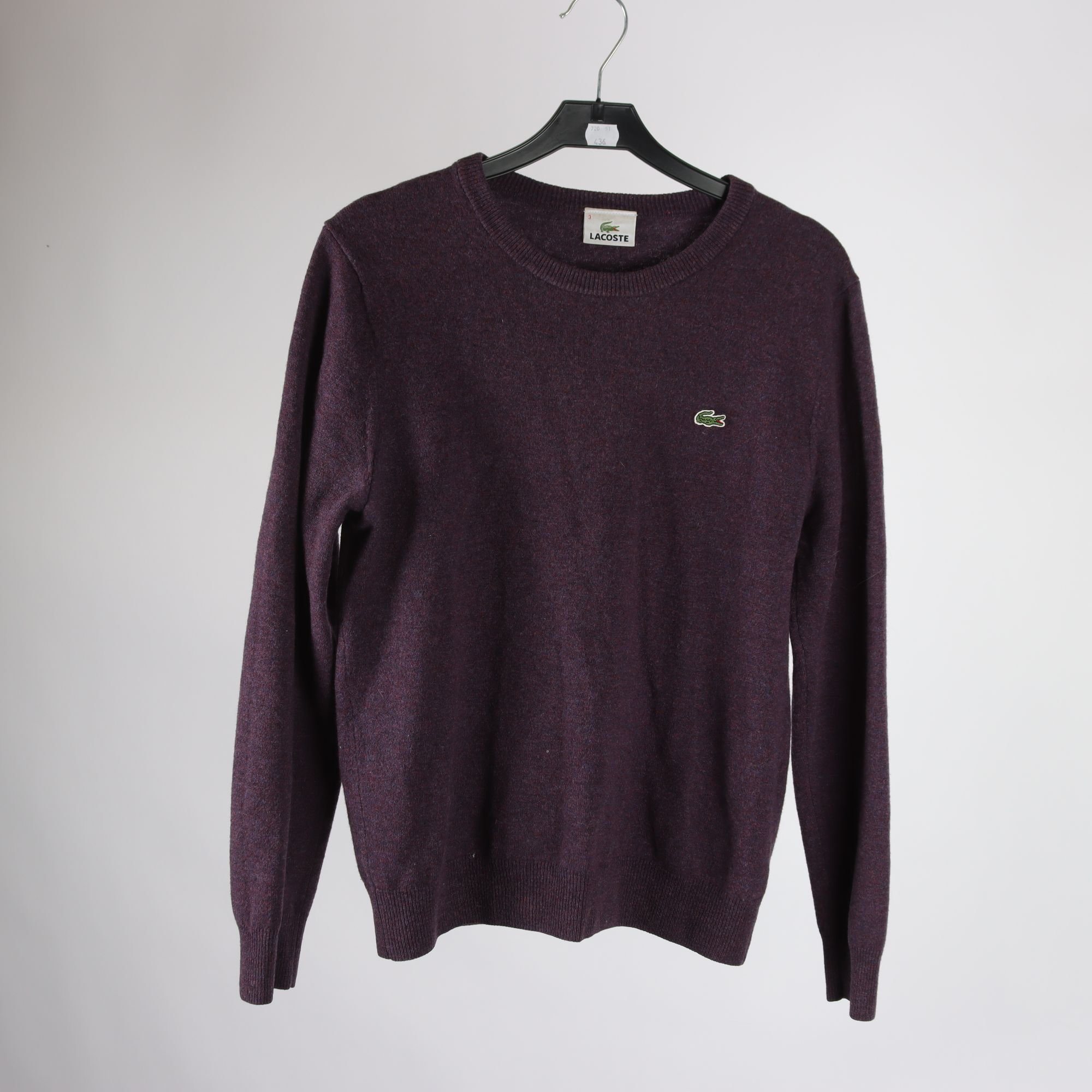 Tröja, Lacoste, lila, ull, stl. S.