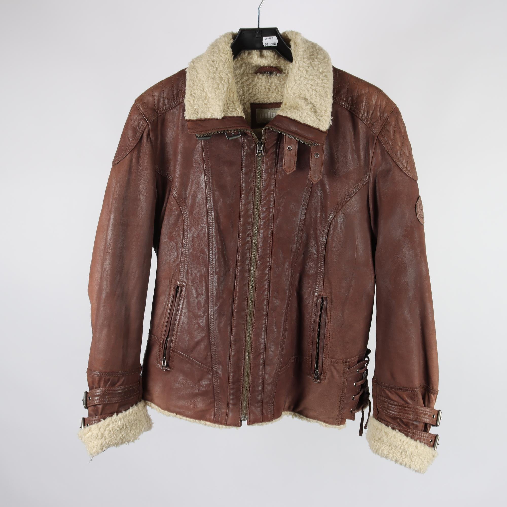 Skinnjacka, Molltan, 100% läder, stl. 44