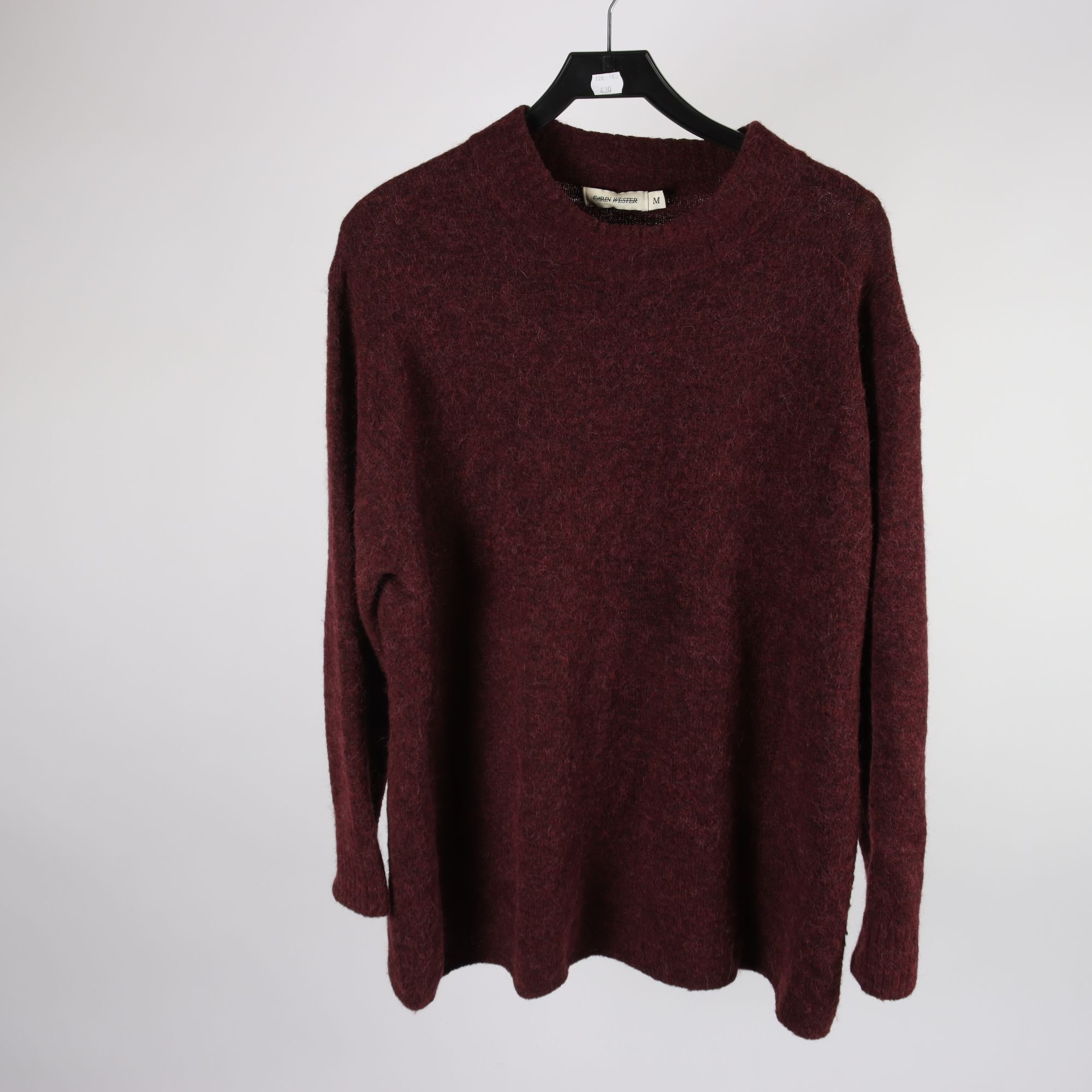 Tröja, Carin Wester, vinröd, ull, alpaca, stl. M.