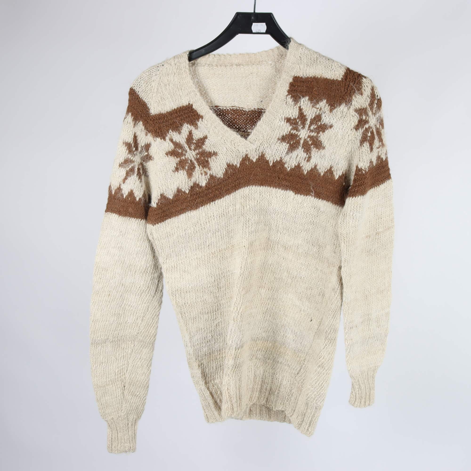 Tröja, Okänd, brun, beige, stl. ca. S/M