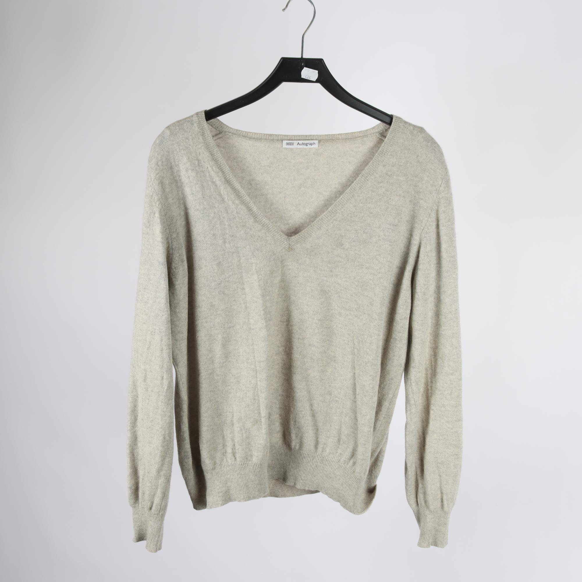 Tröja, Autograph, grå, 100% cashmere, stl. ca. L.