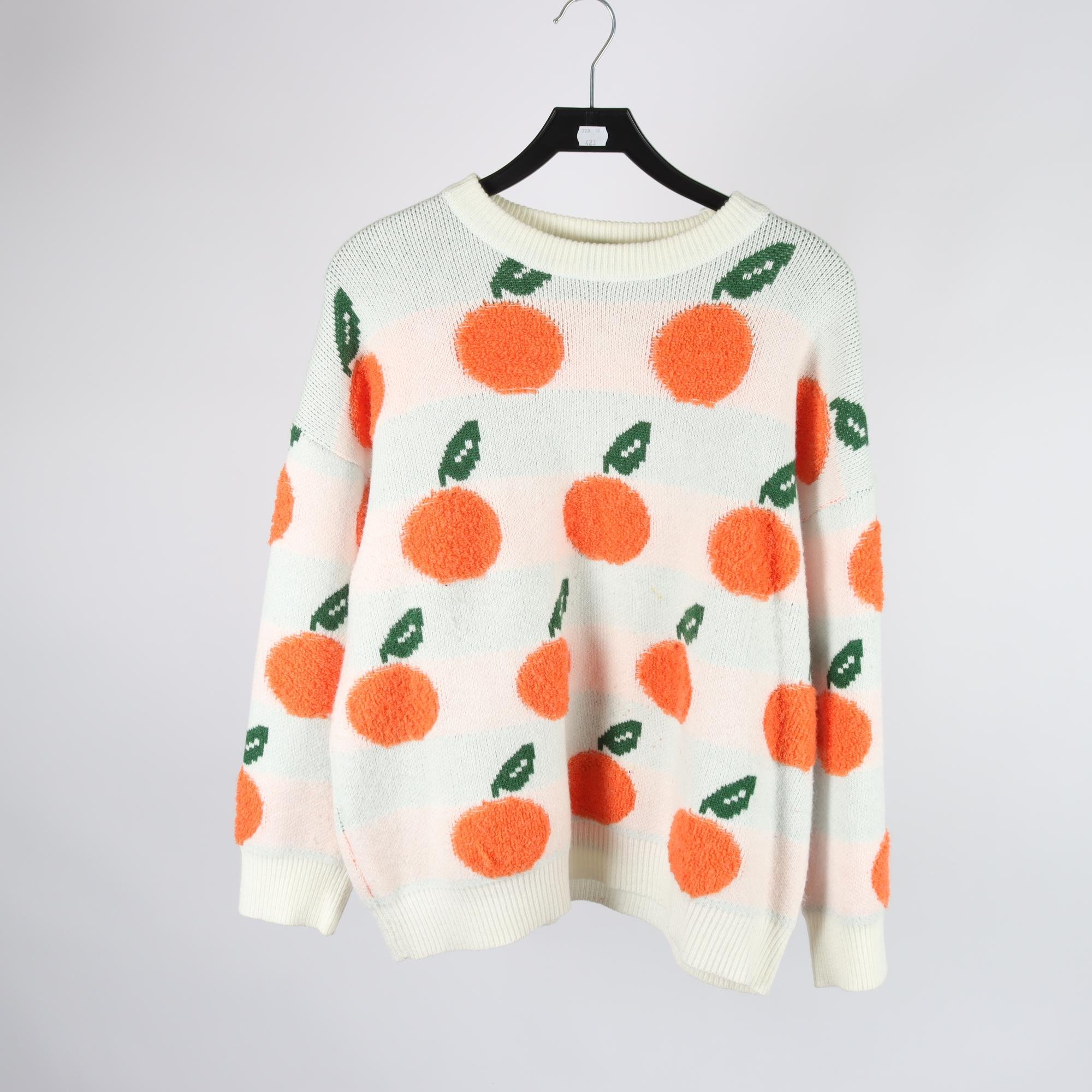 Tröja, Cider, vit, orange, stl. XL.