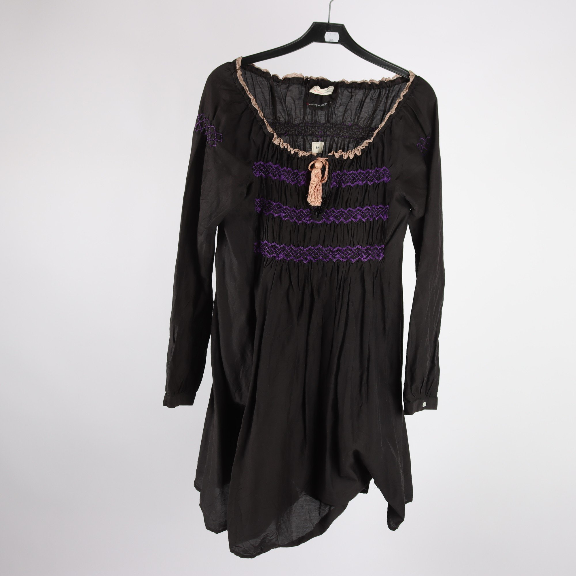 Klänning, Odd Molly, svart, lila, silke, bomull, stl. S.