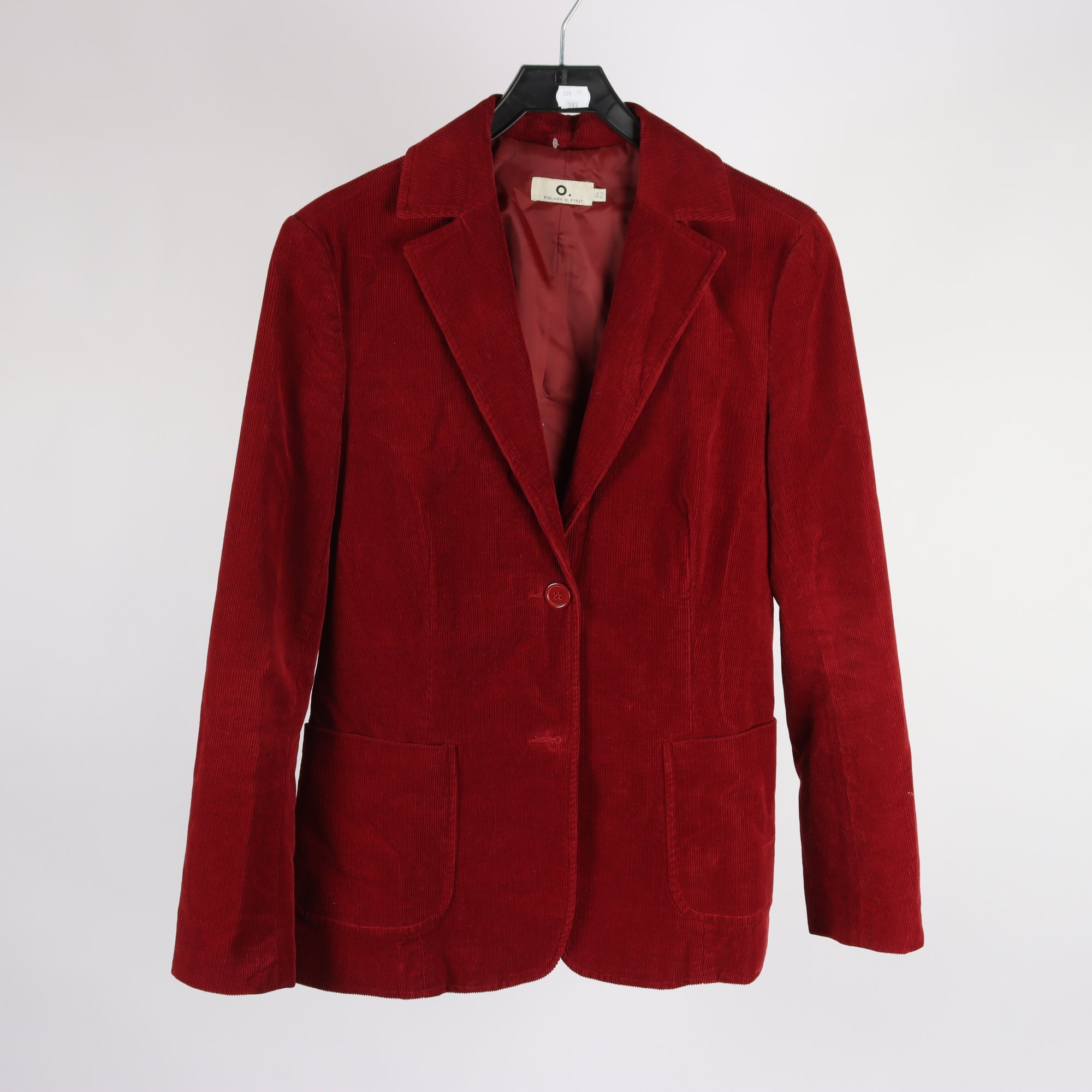 Kavaj, Polarn o Pyret, vinröd, manchester, stl. 42.