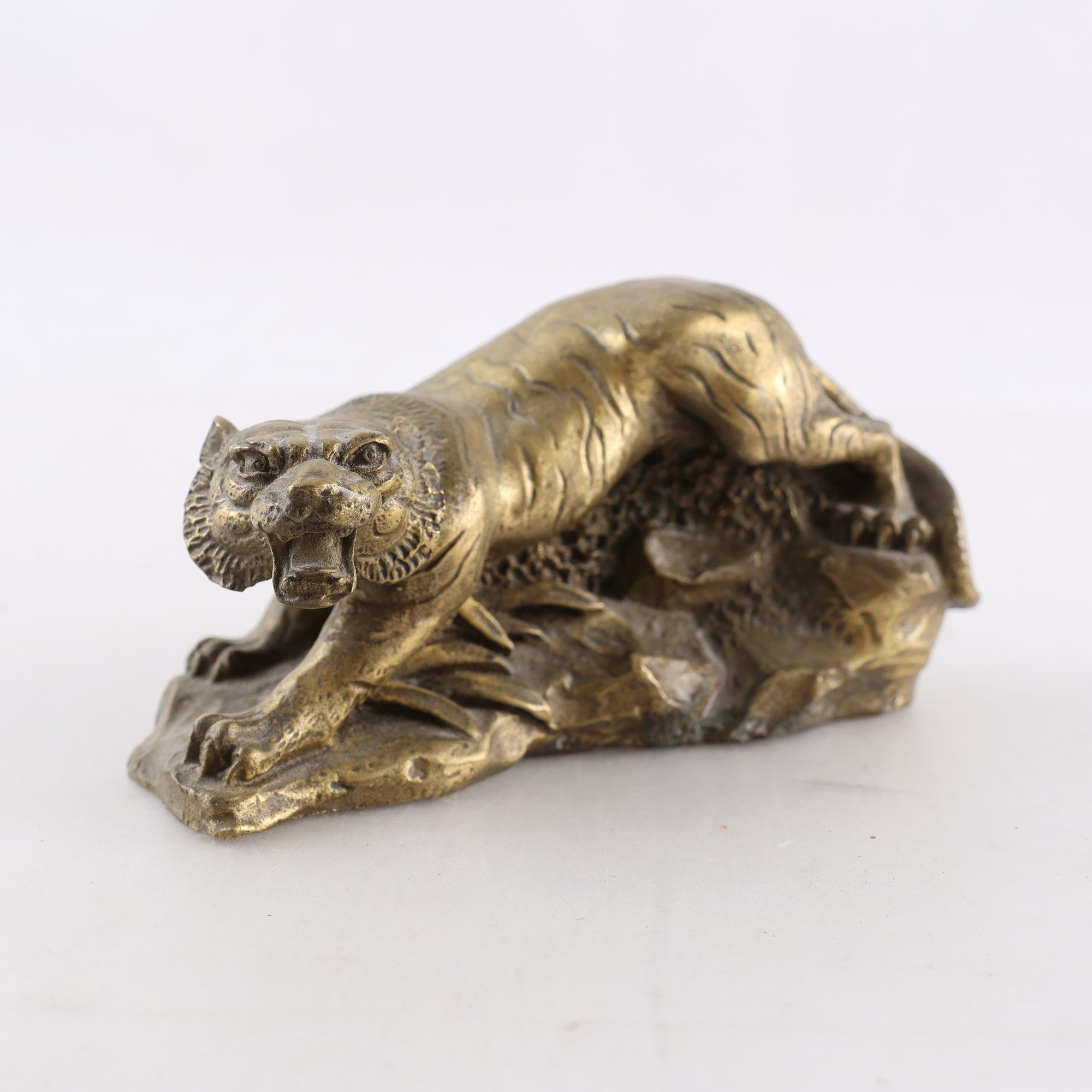 Figurin, brons, tiger