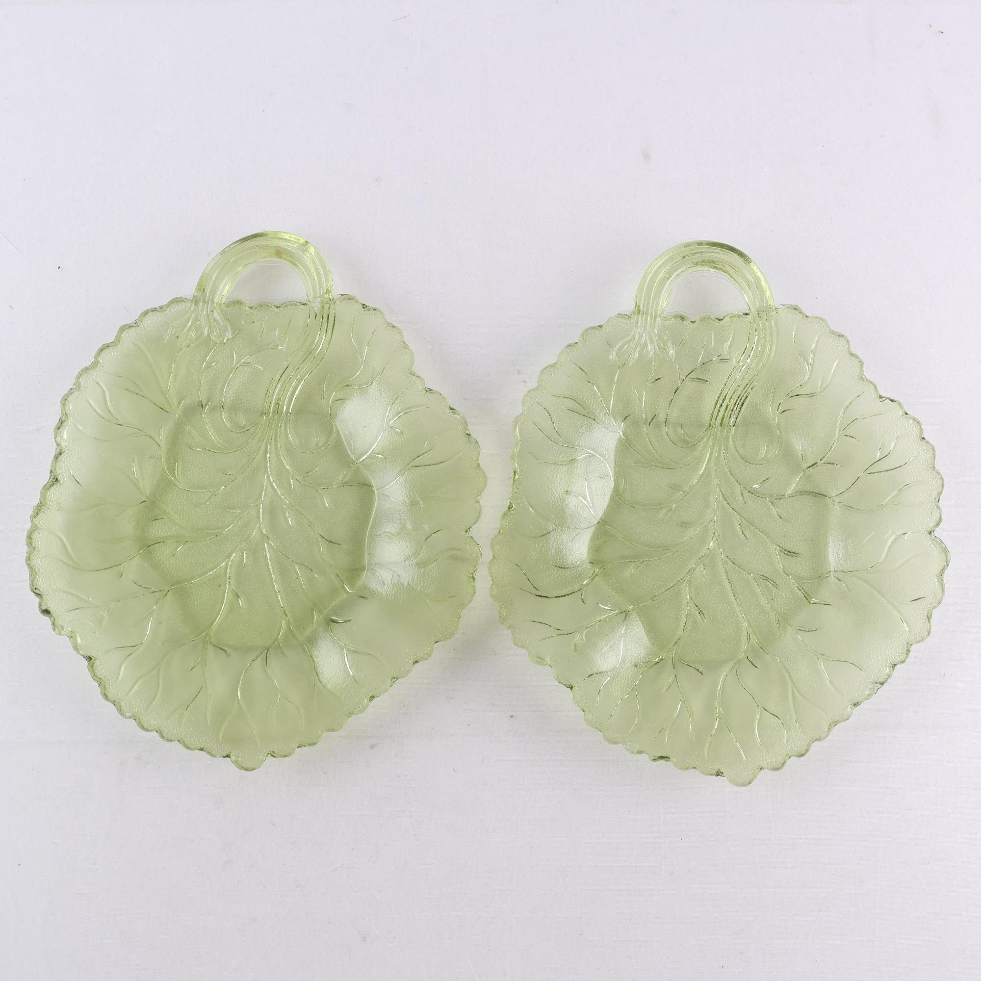 Fat, manganglas, näckrosblad, 2 st