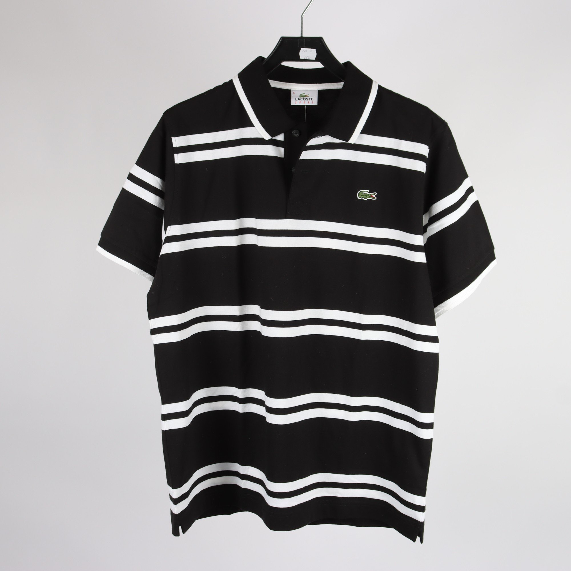 Piké, Lacoste, svart, vit, stl. L.