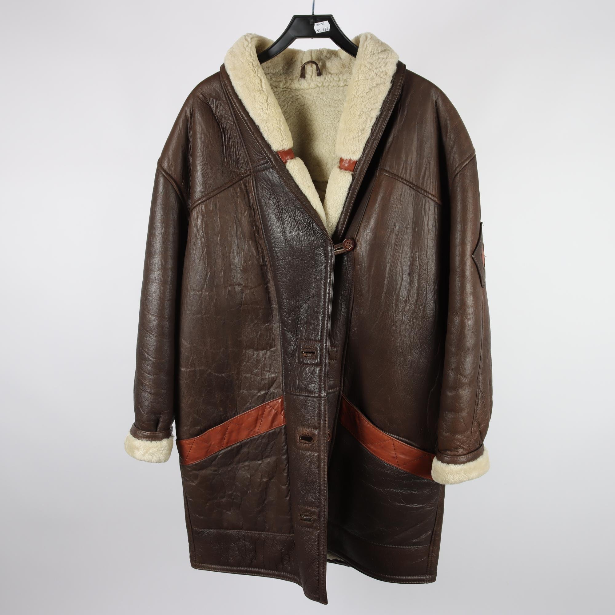 Skinnjacka, Shearling, 100% fårskinn, stl. XL