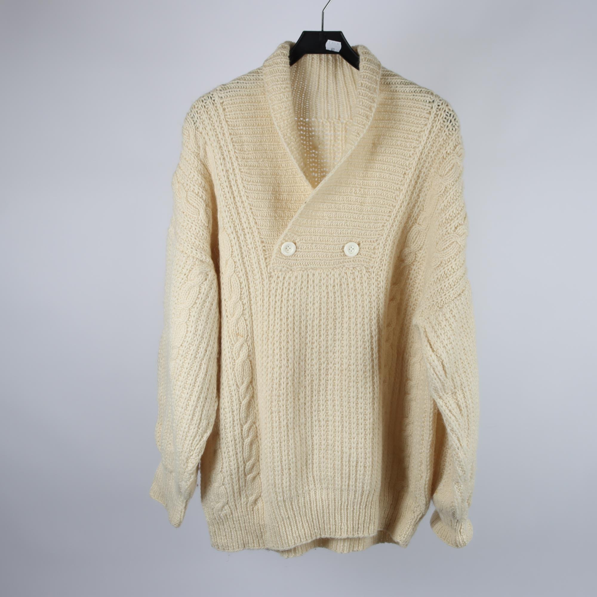 Tröja, Okänd, offwhite, stl ca. XXL/XXXL