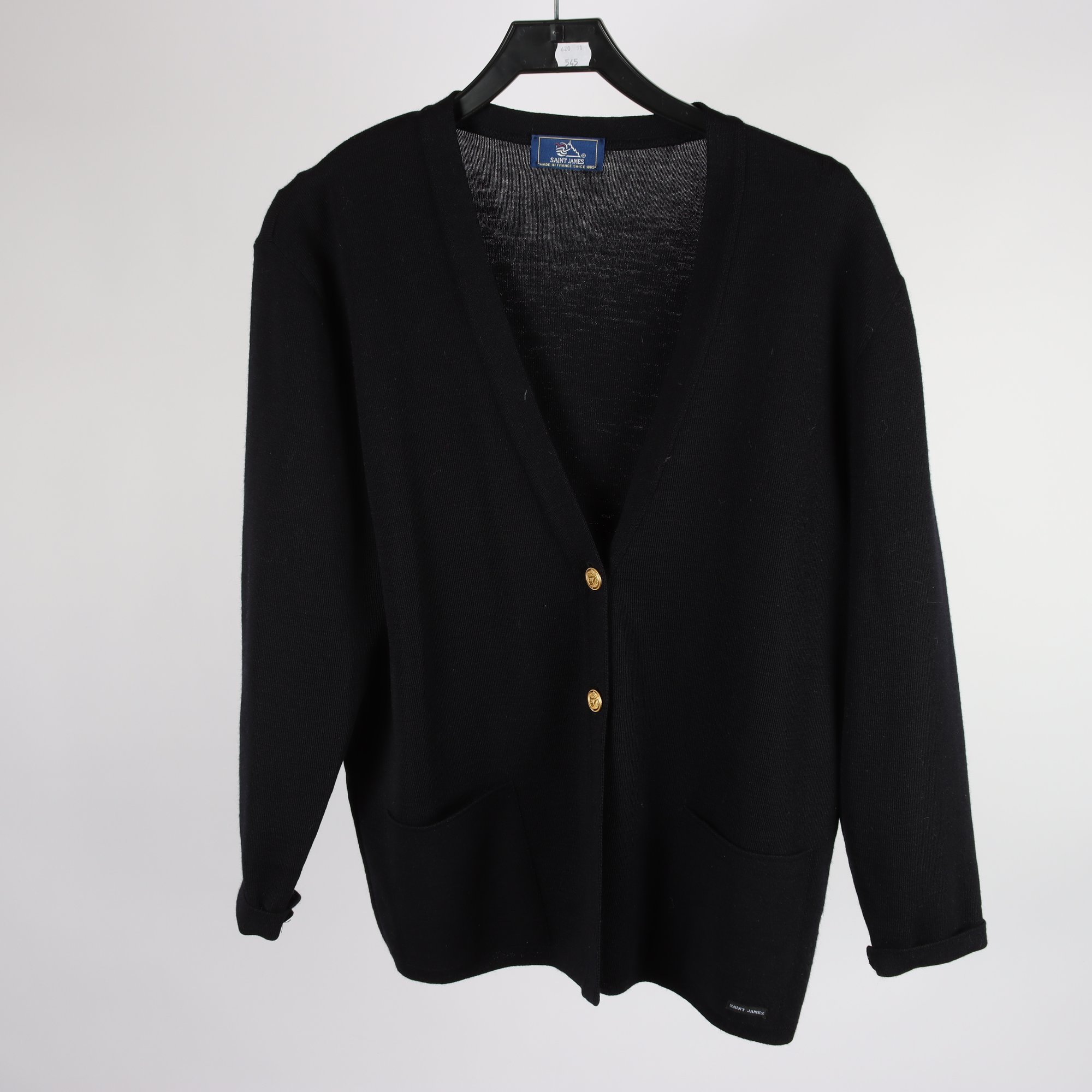 Kofta, Saint James, blå, ull, stl. 48.