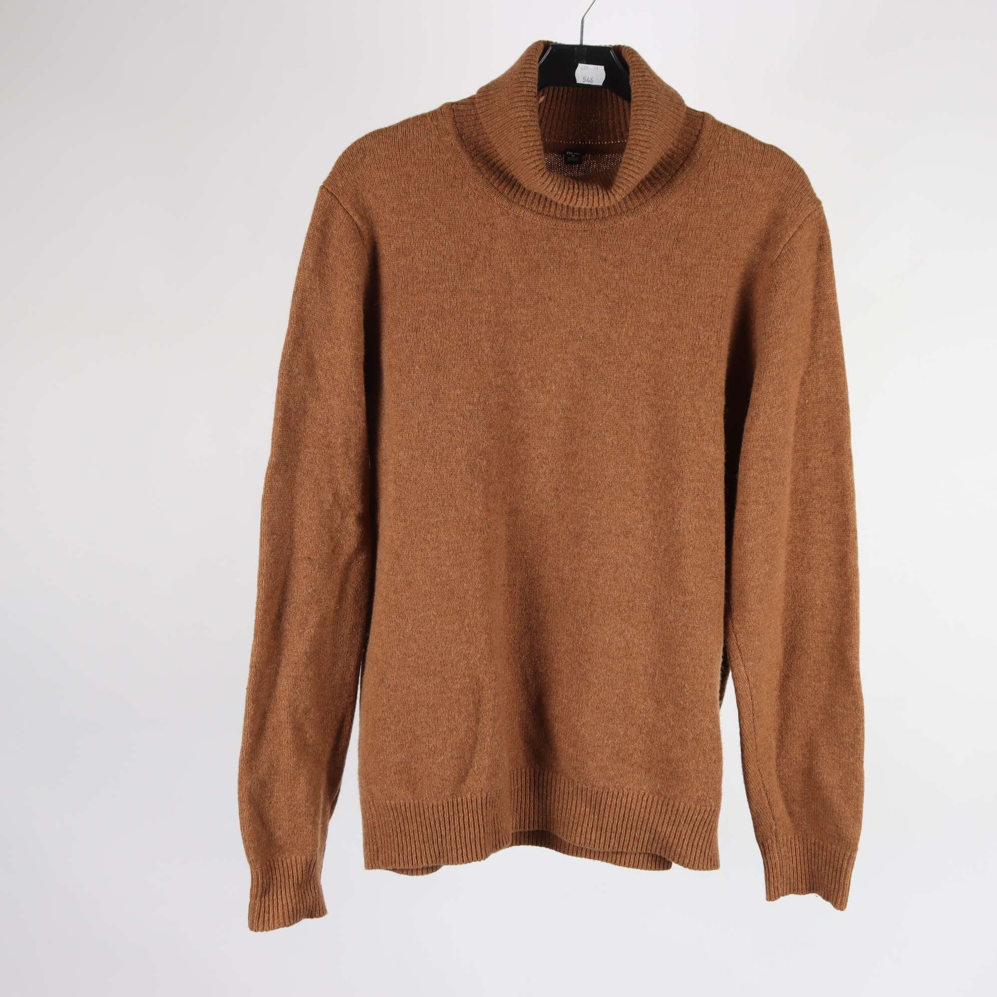 Polotröja, Uniqlo, brun, ull, stl. M.