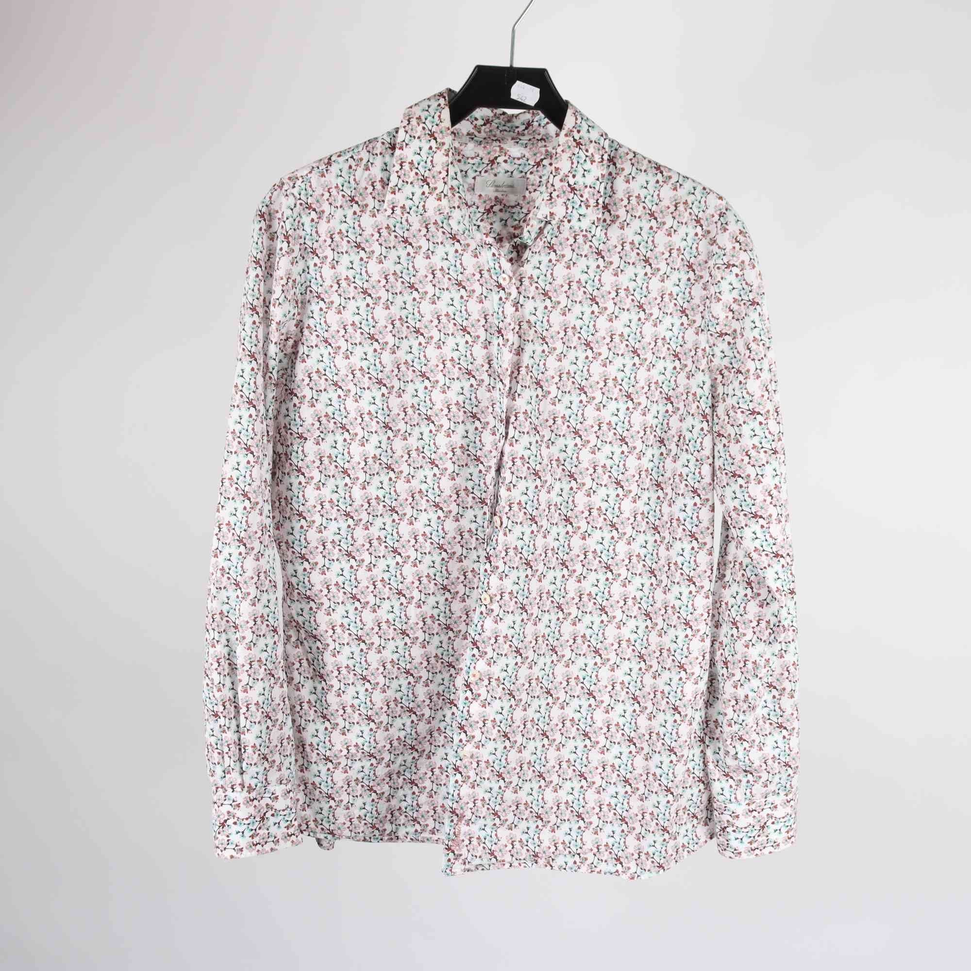 Blus, Stenströms, blommig, vit, stl. 44.