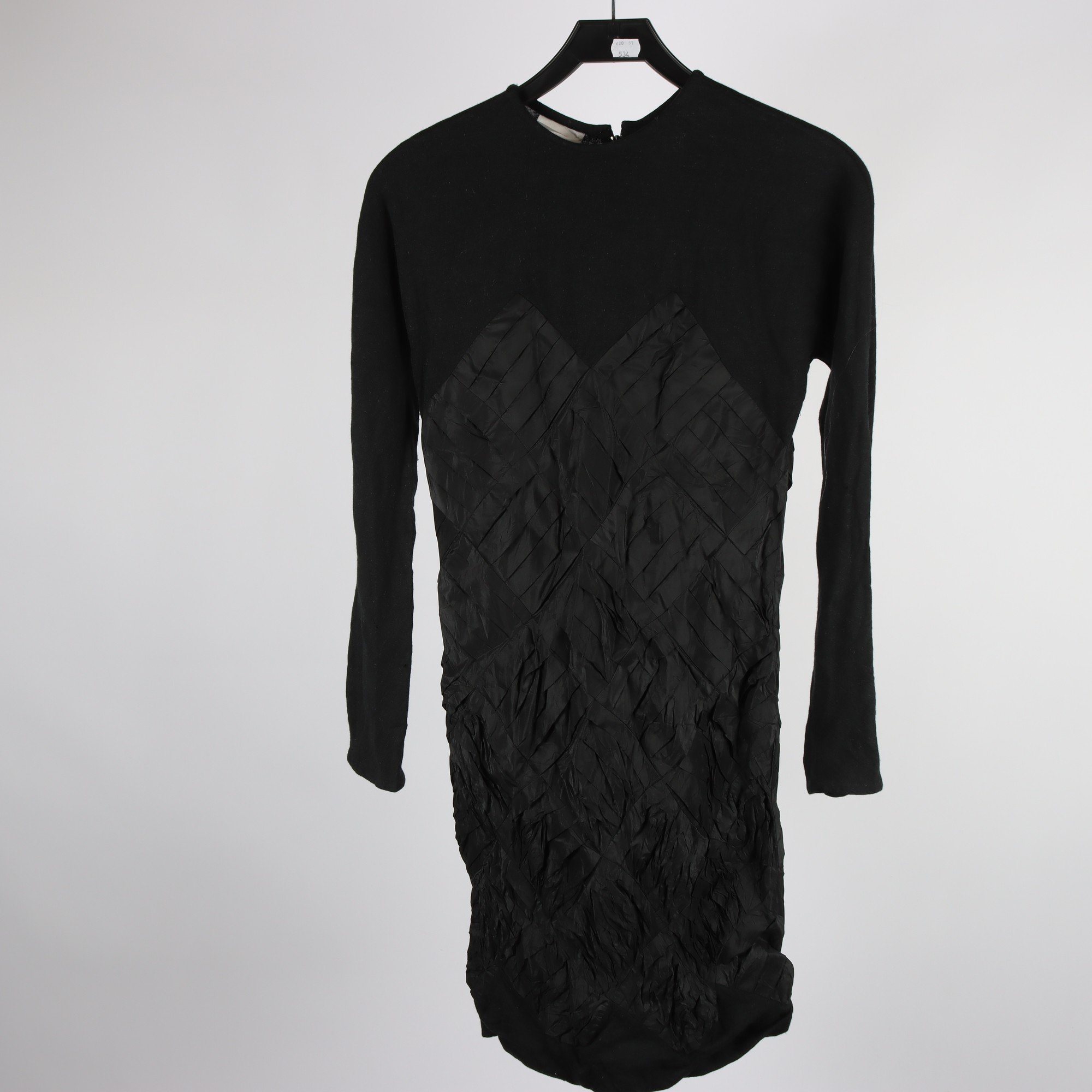 Klänning, Angelo Tarlazzi Paris, svart, ull, silke, stl. ca. XS