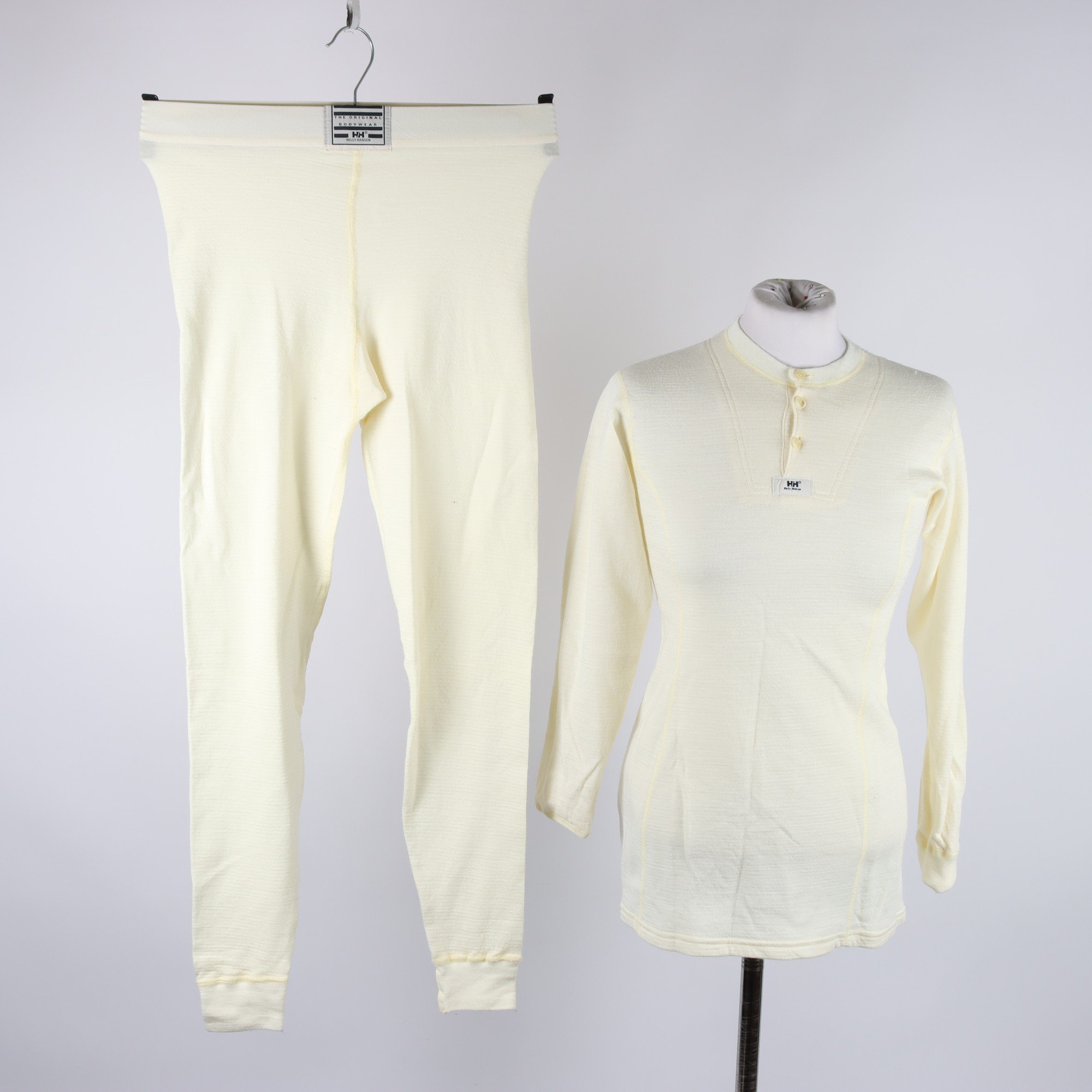 Underställ, Helly Hansen, offwhite, tröja, stl. M, byxor stl. S
