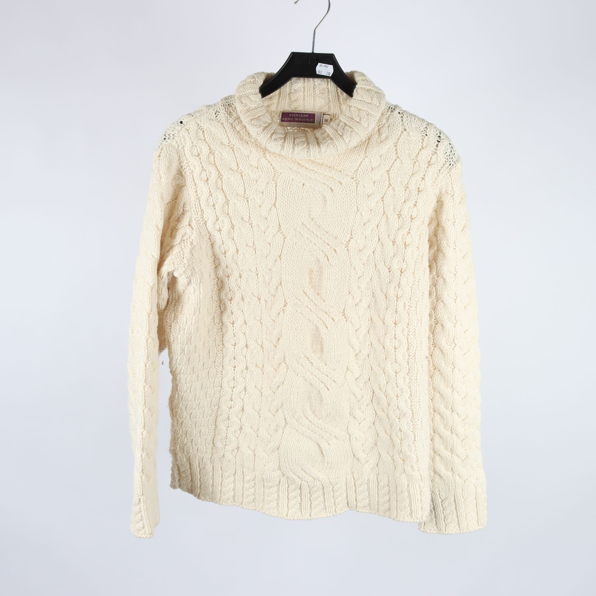 Stickad tröja, Highland Home Industries, 100% ull, stl. M