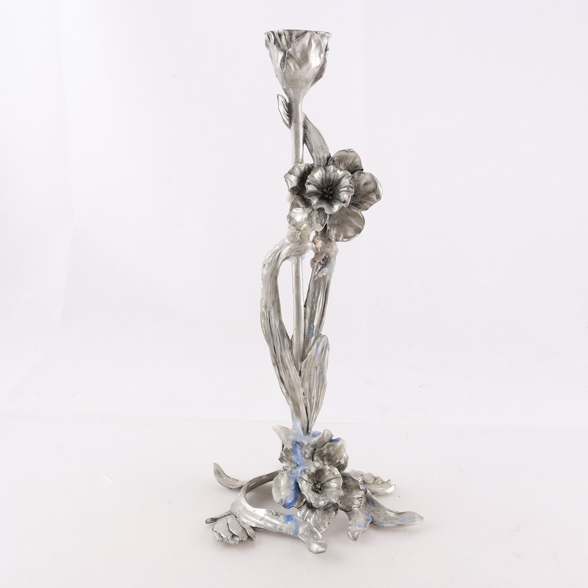 Ljusstake, tenn, Seagull Pewter, 1996, art nouveau-stil