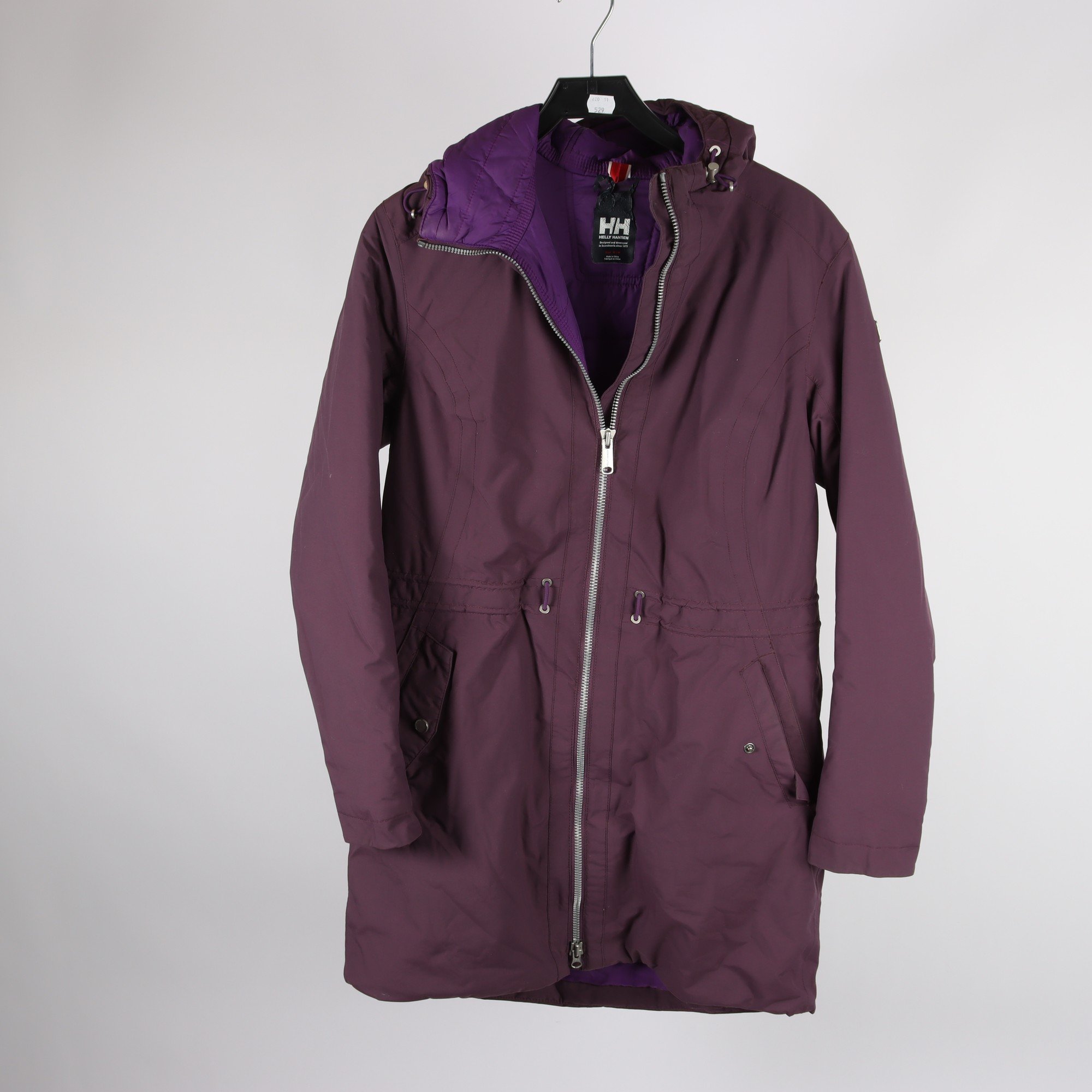 Vinterkappa, Helly Hansen, vinröd, stl. M.