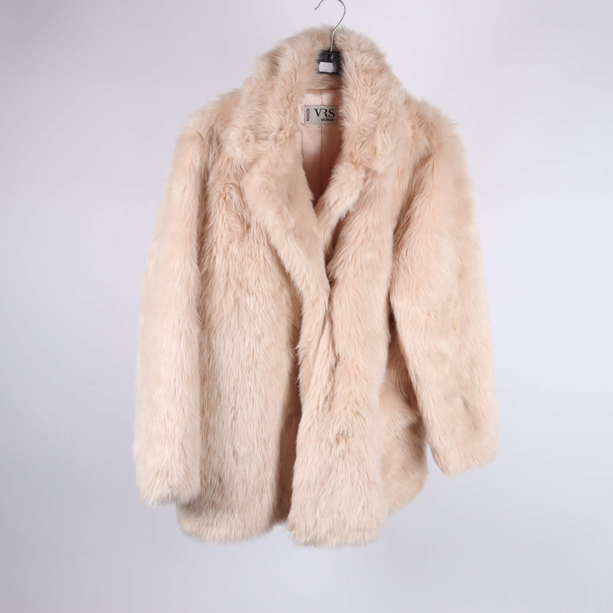 Pälskappa, VRS Woman, beige, ej äkta, stl. L.