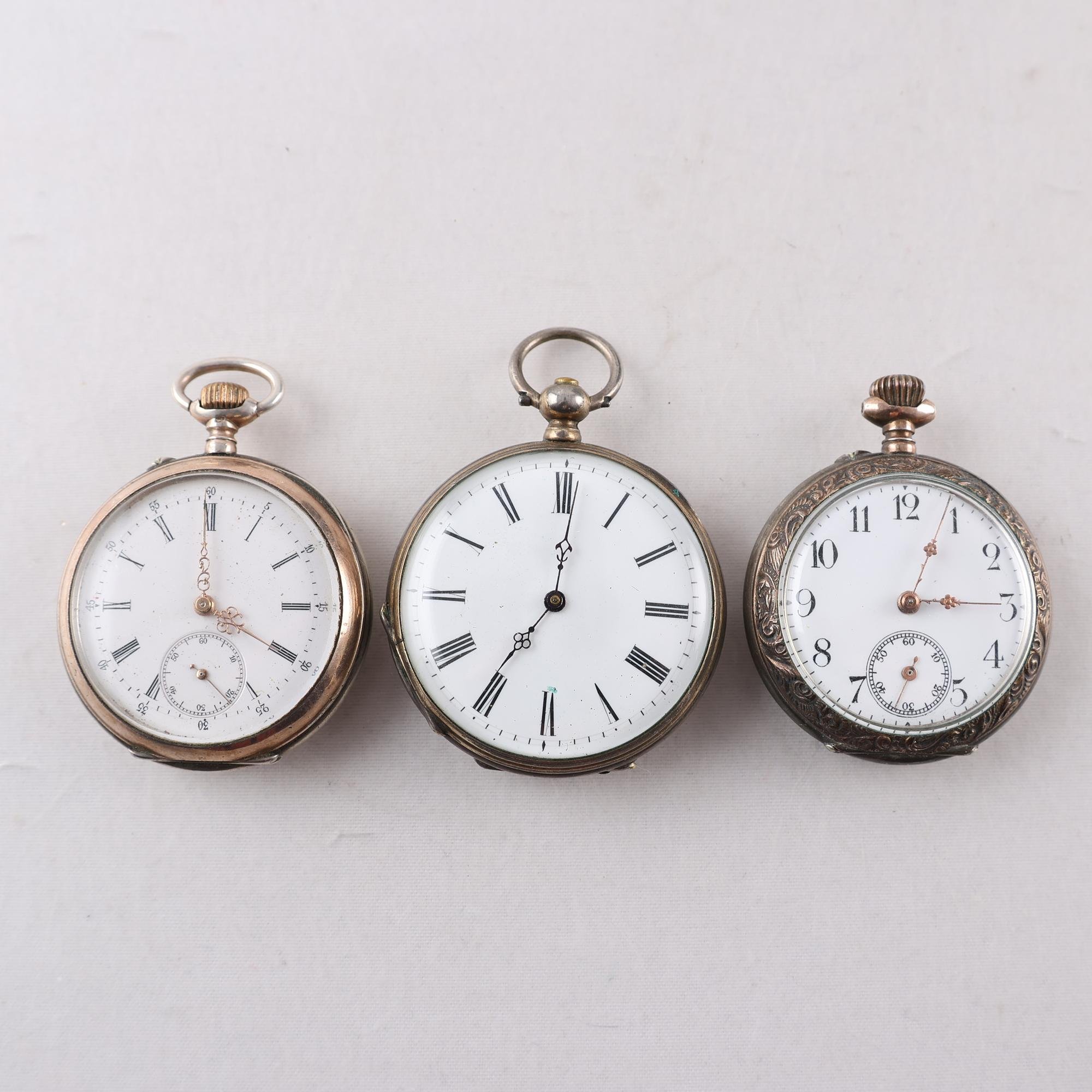 Fickur, silver, antika