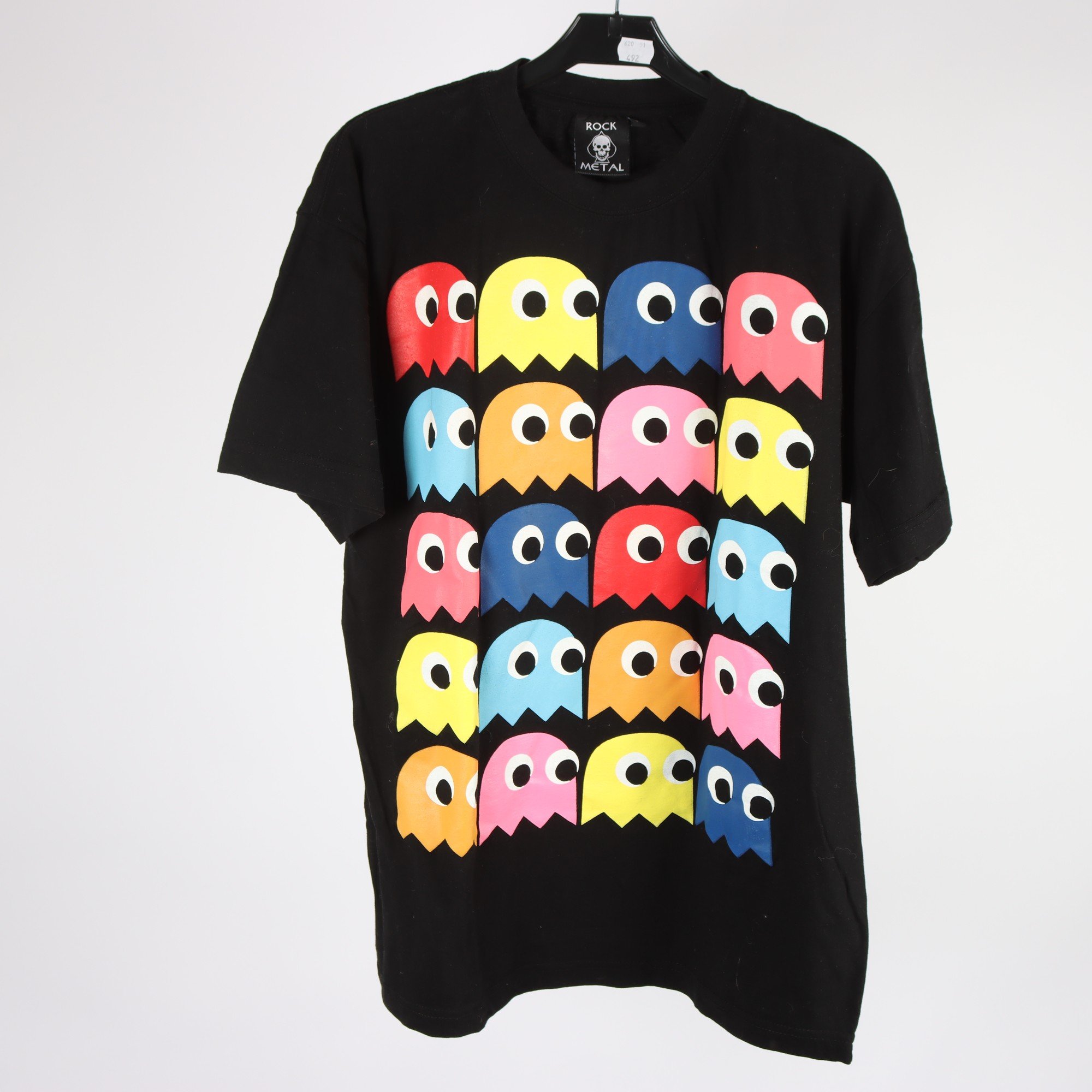 T-shirt, Rock Metal, mönstrad, svart, stl. L.