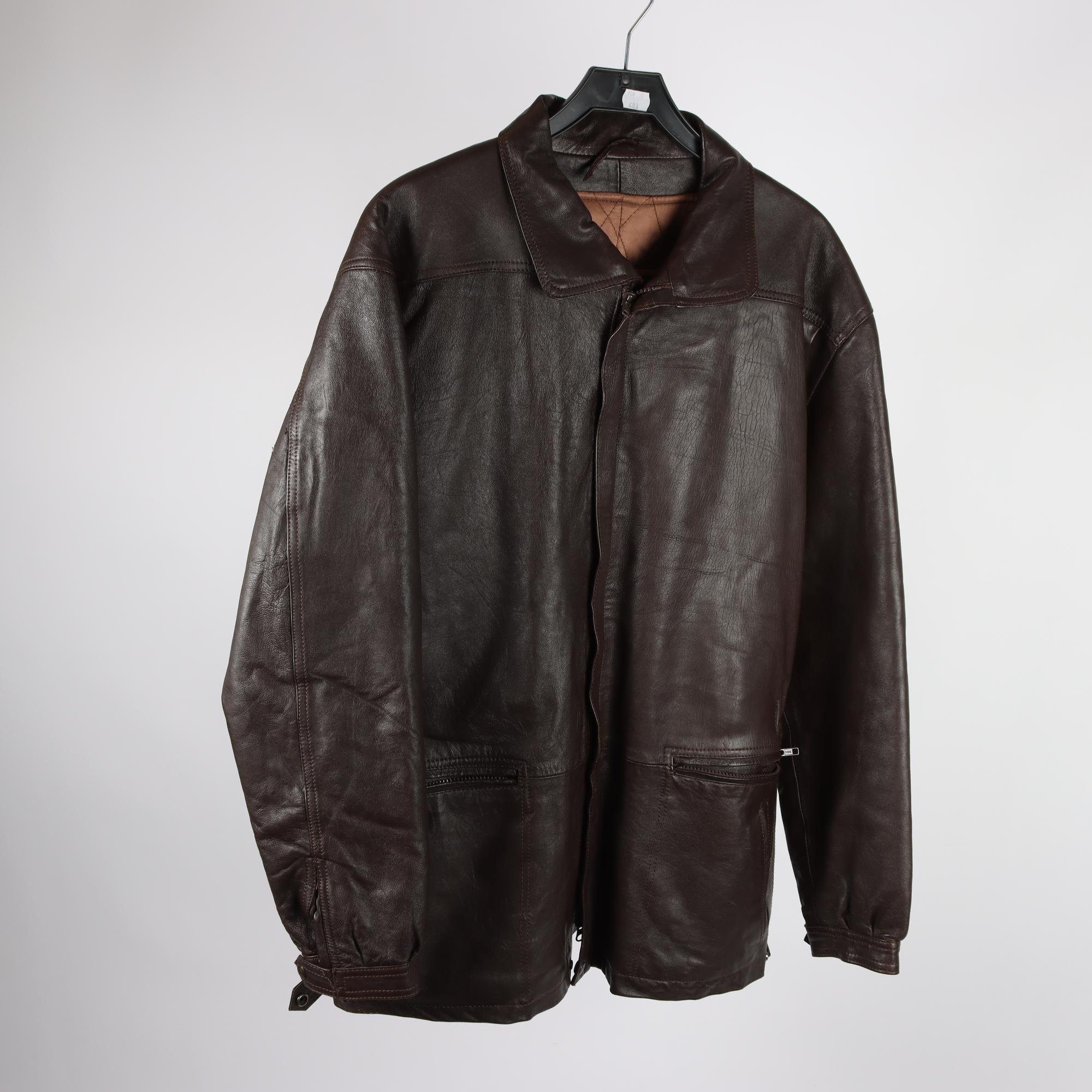 Skinnjacka, Convair, brun, stl. 56.