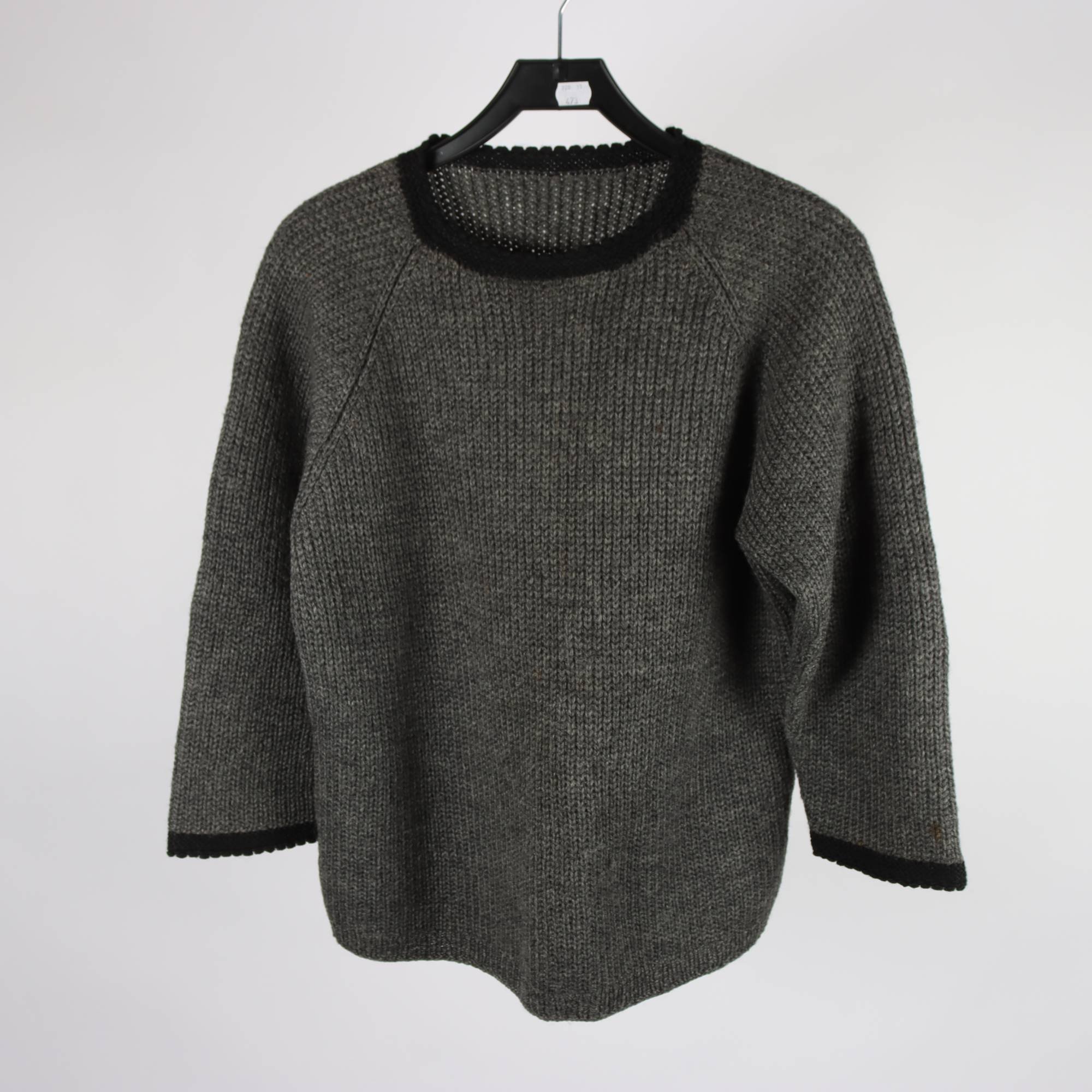 Tröja, Okänd, grå, ull, stl. ca. S/M