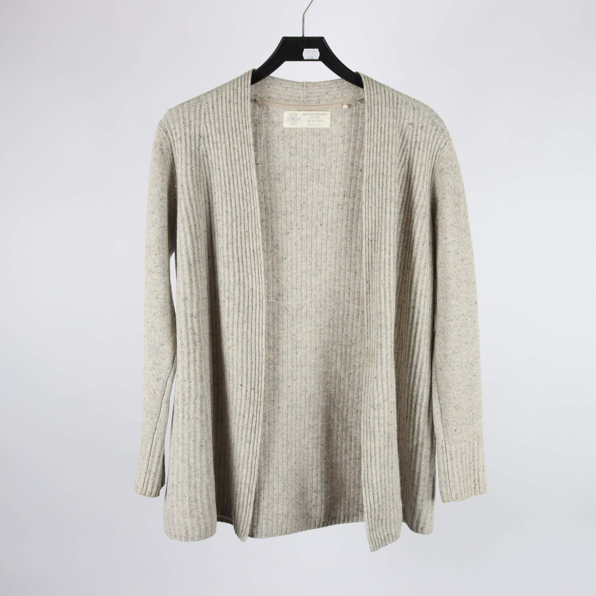 Kofta, Fatface, grå/beigh, 100% cashmere, stl. ca. S/M.