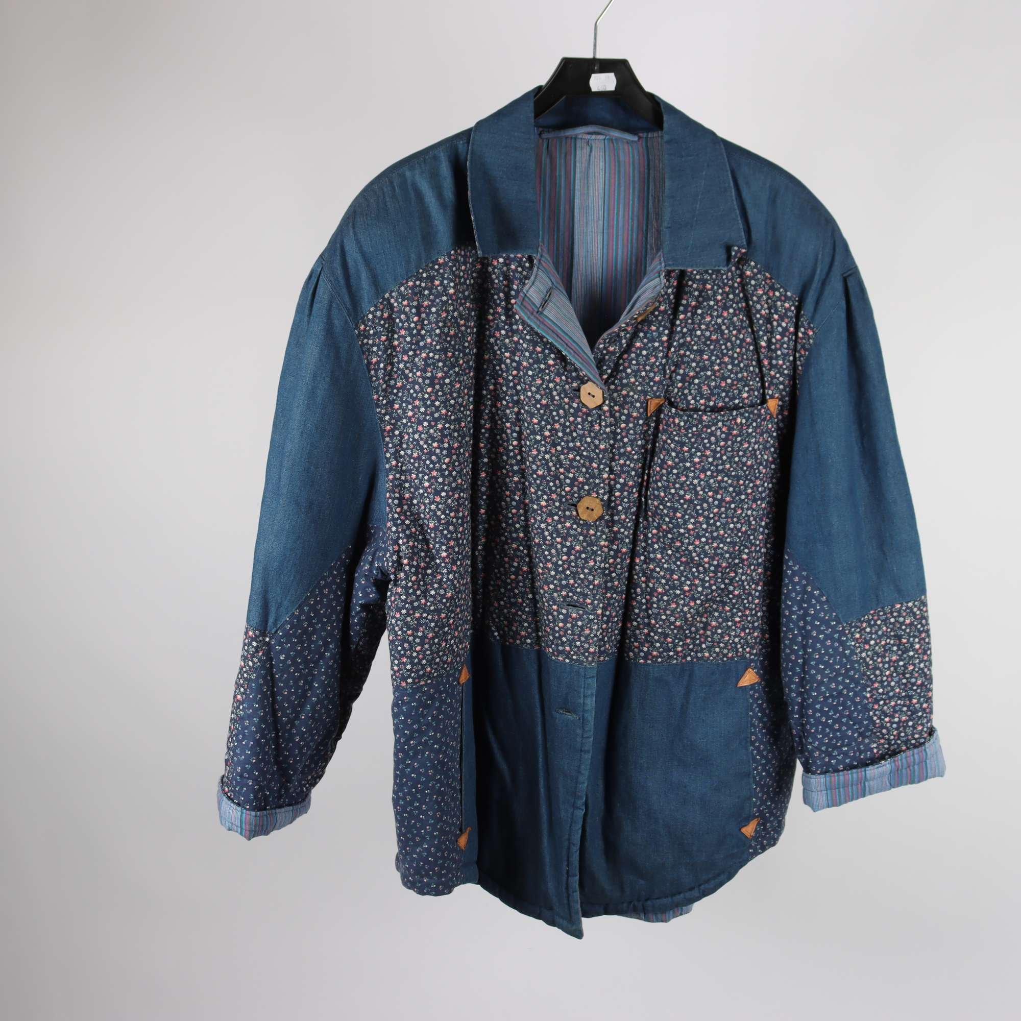 Jeansjacka, Okänd, fodrad, blå, stl. ca. L/XXL.