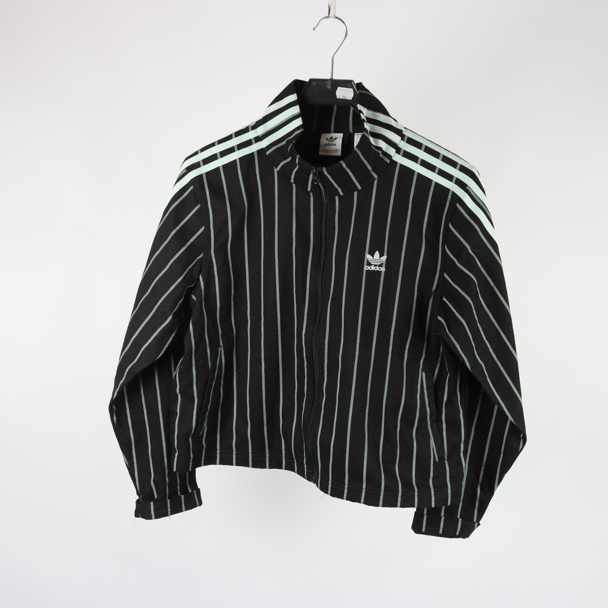 Jacka, Adidas, svart, grön, stl. 36