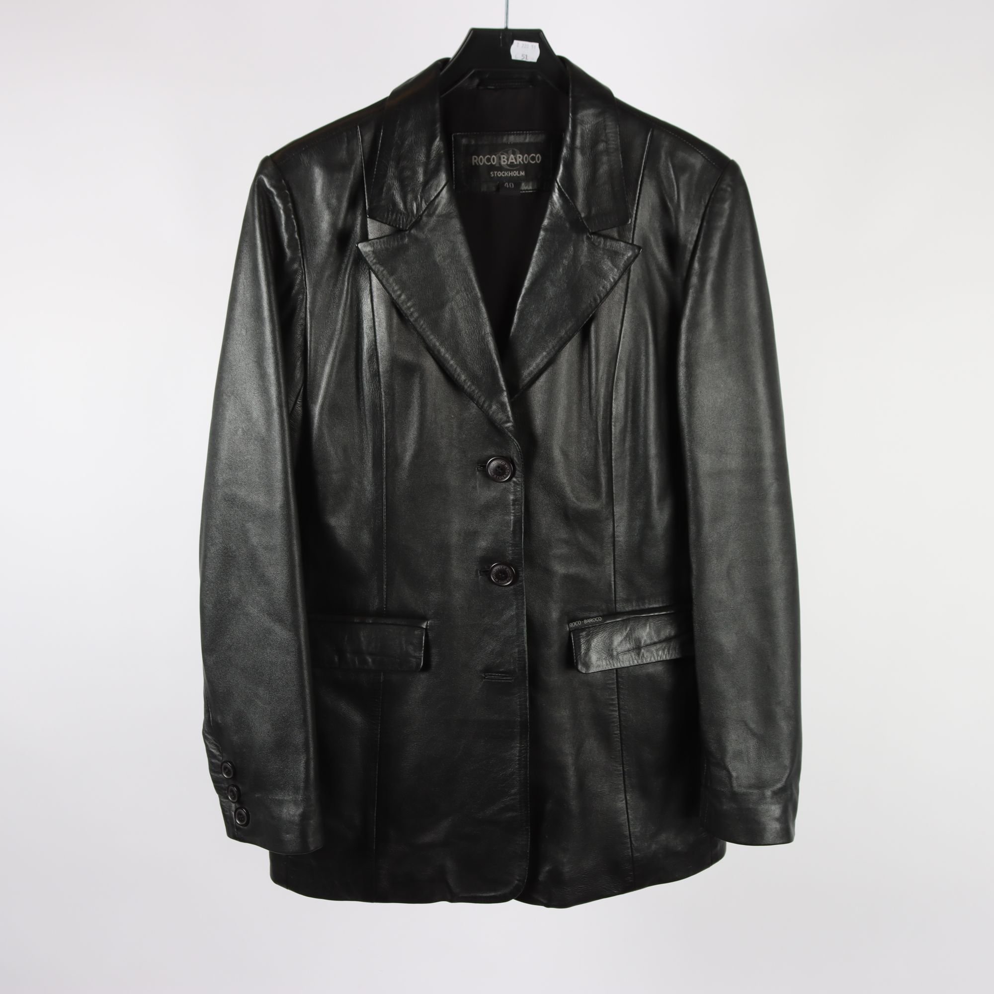 Skinnkavaj, Roco Baroco, svart, stl. 40