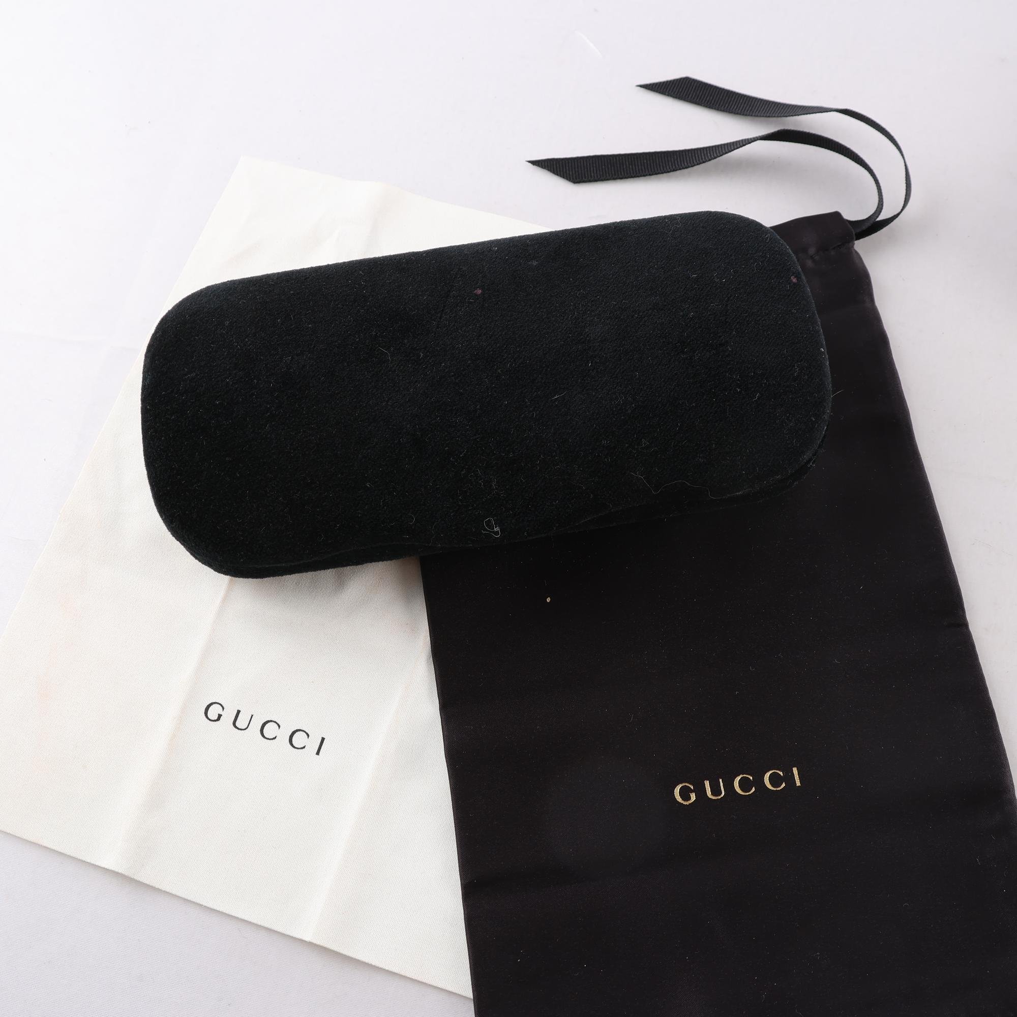 Glasögonfodral, sammet, Gucci, svart