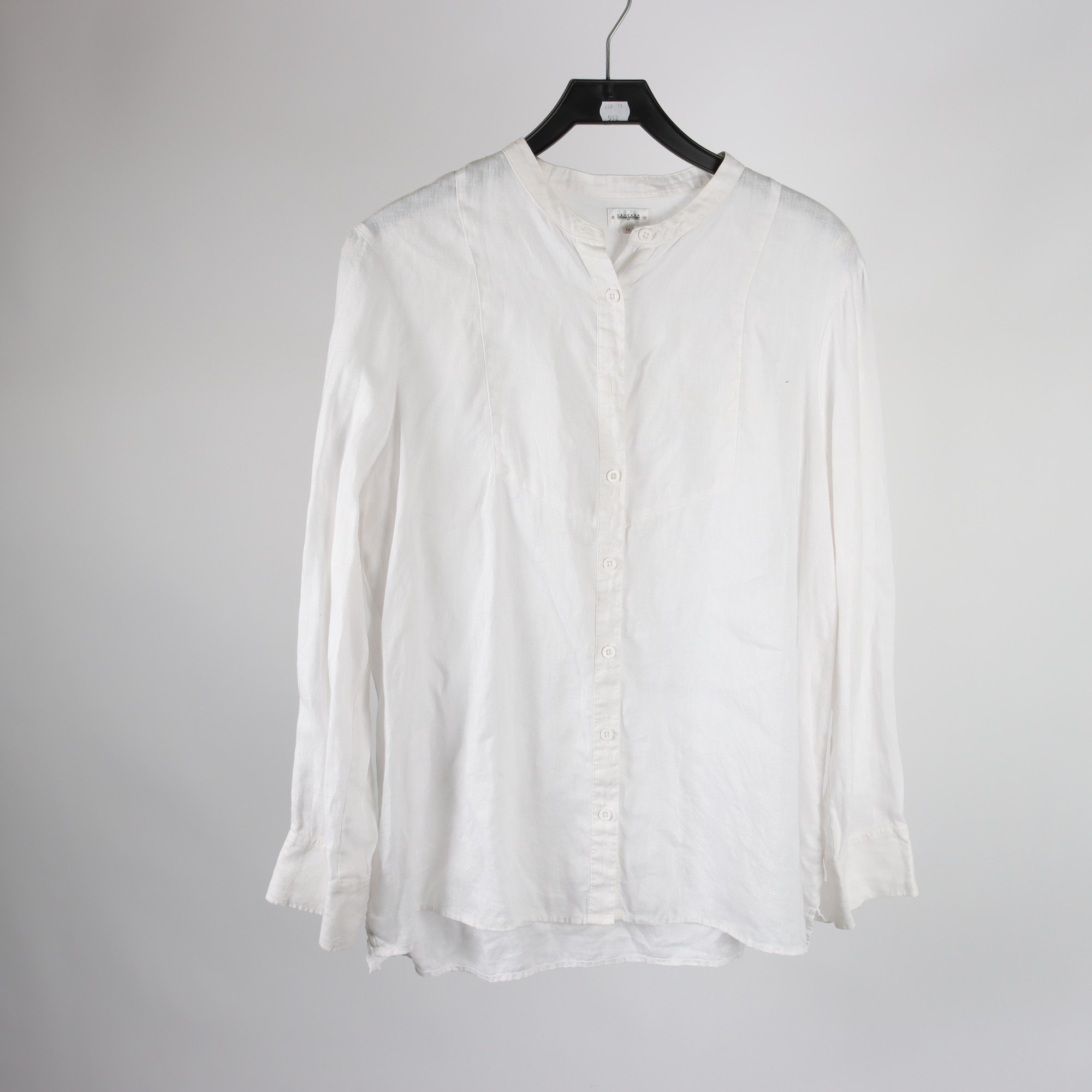 Blus, Crocker, vit, lin, stl. M.