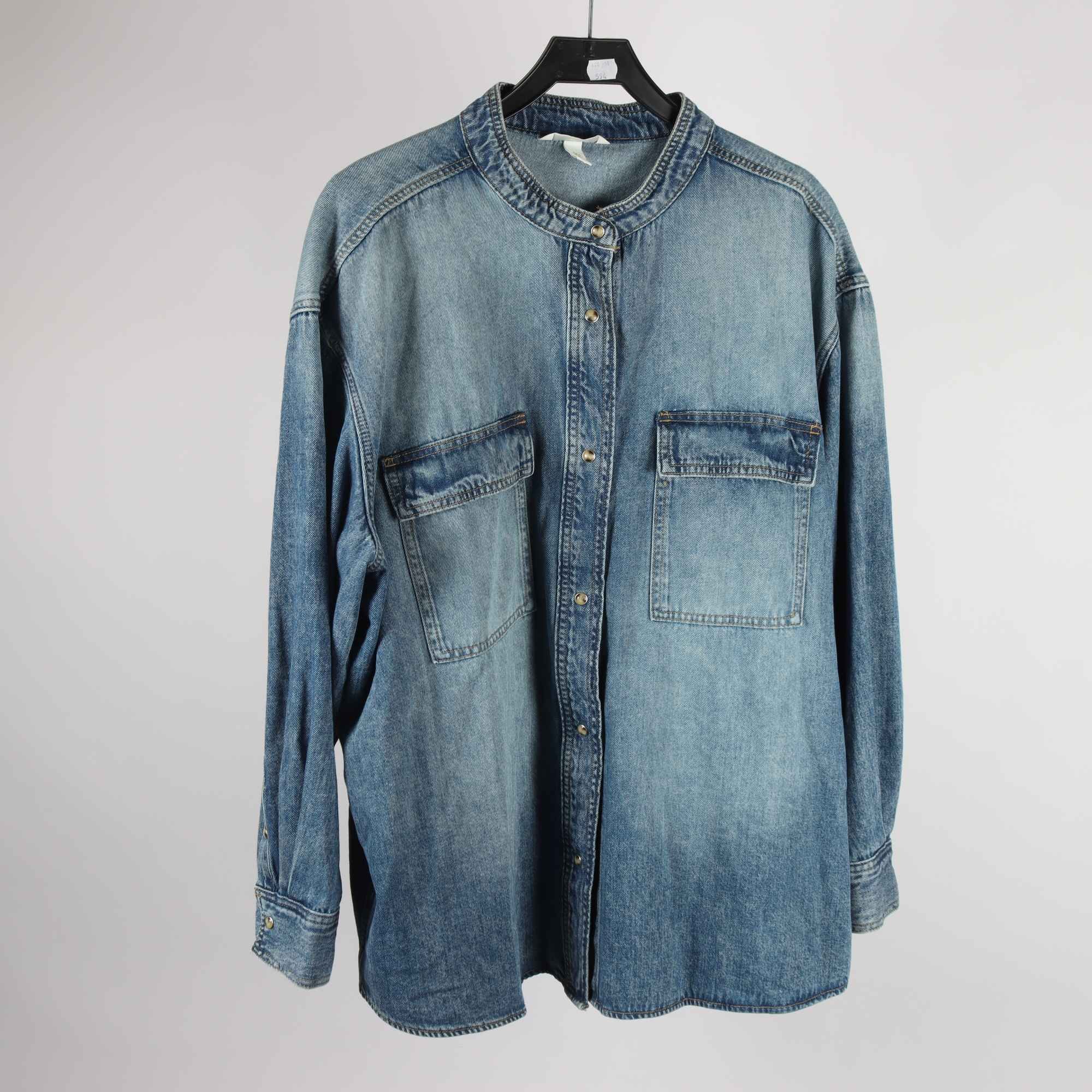 Jeansskjorta, H&M, blå, stl. XL.