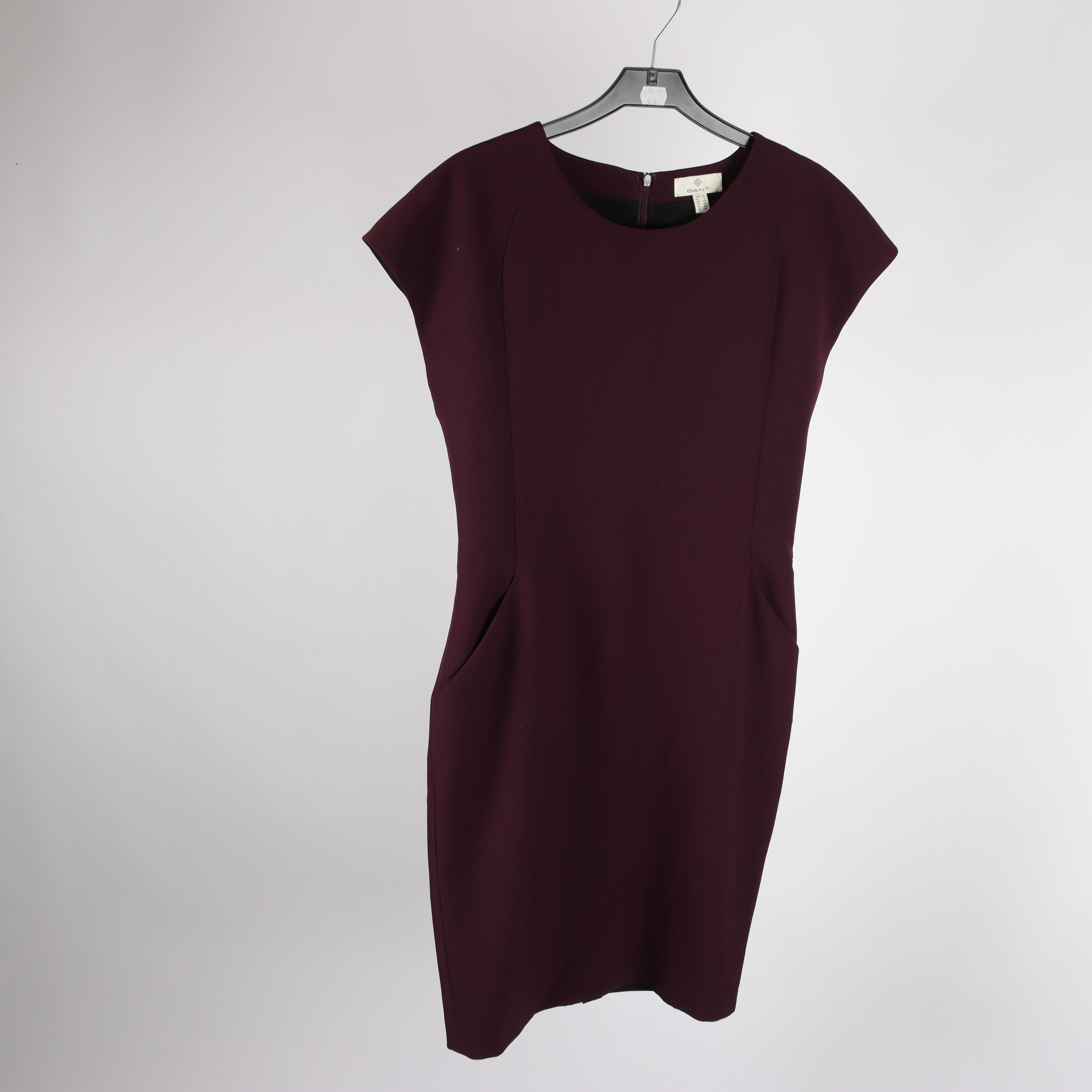 Klänning, Gant, vinröd, stl. 36.