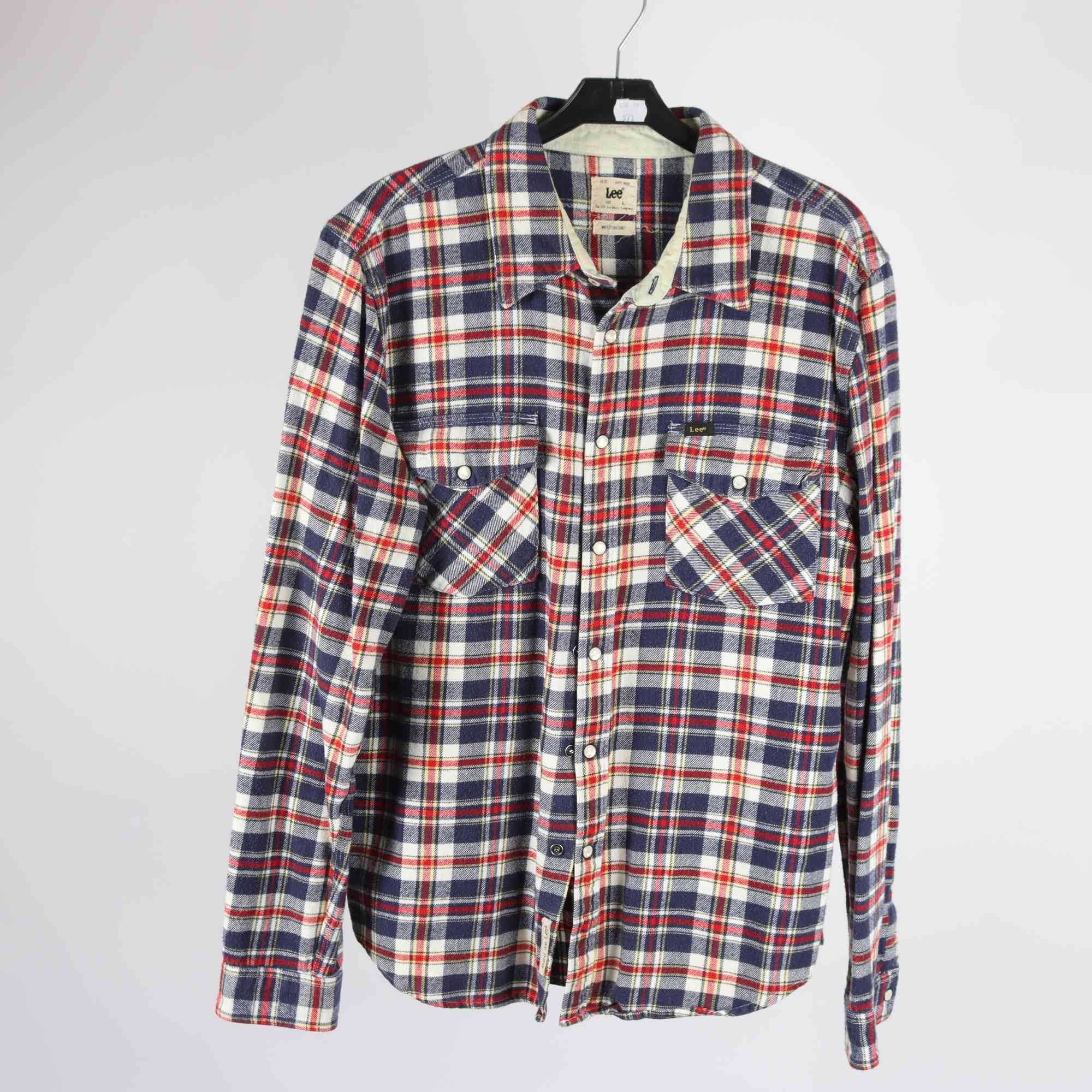 Skjorta, Lee, rutig, blå, röd, stl. L.