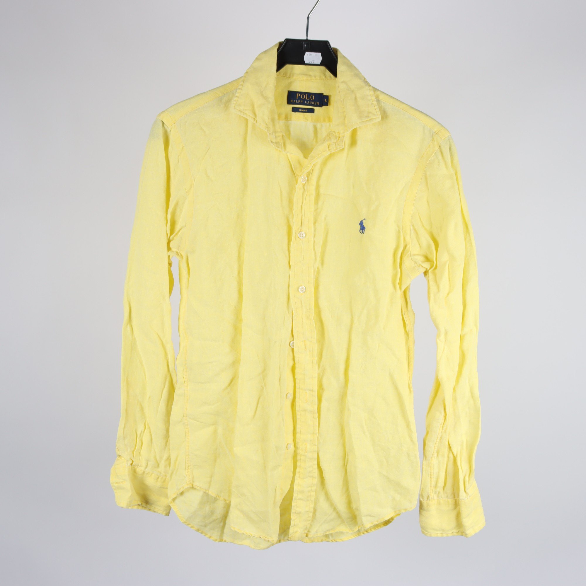 Skjorta, Polo Ralph Lauren, gul, lin, slim fit, stl. S.