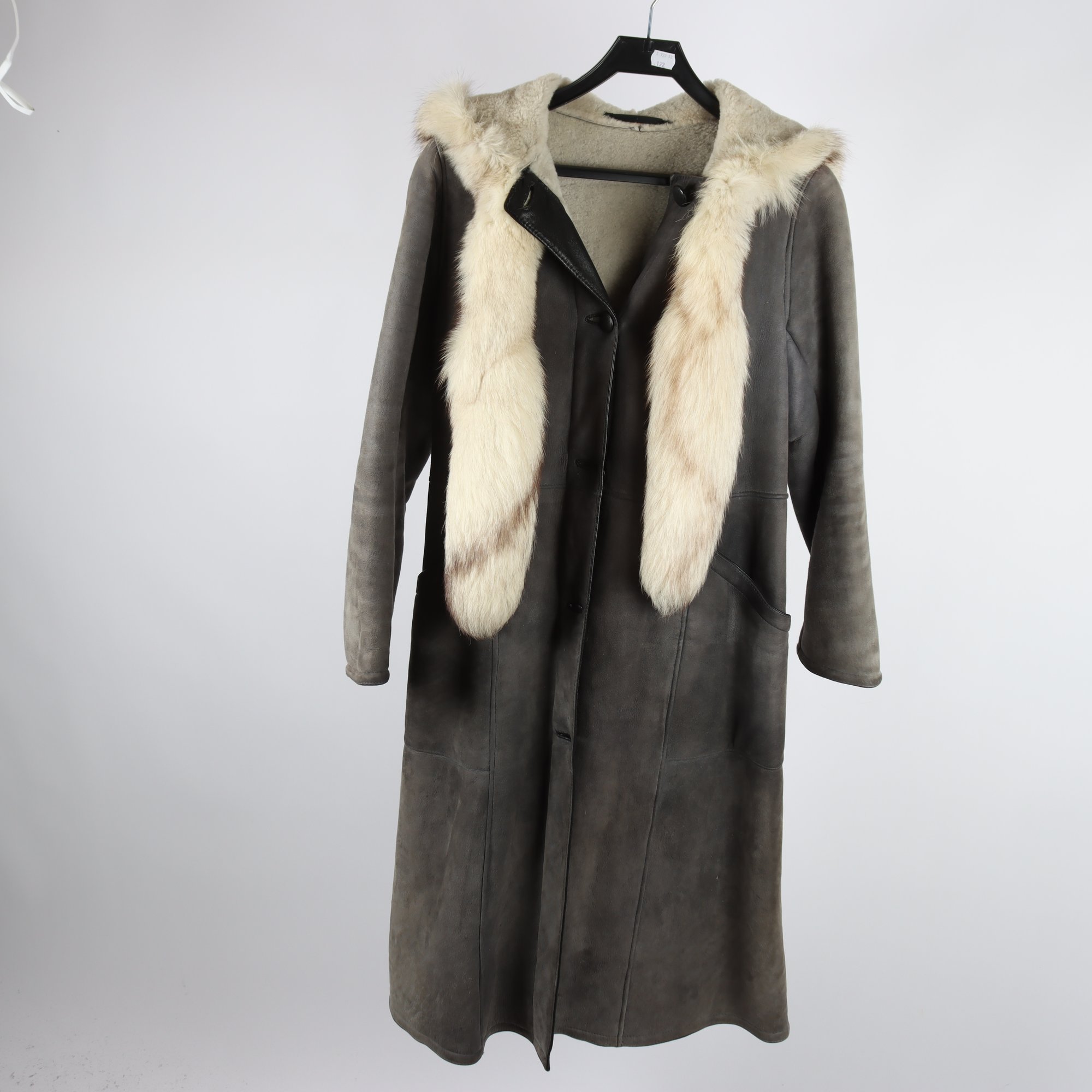 Fårskinnskappa, Herde Pälsen, grå, stl. 36