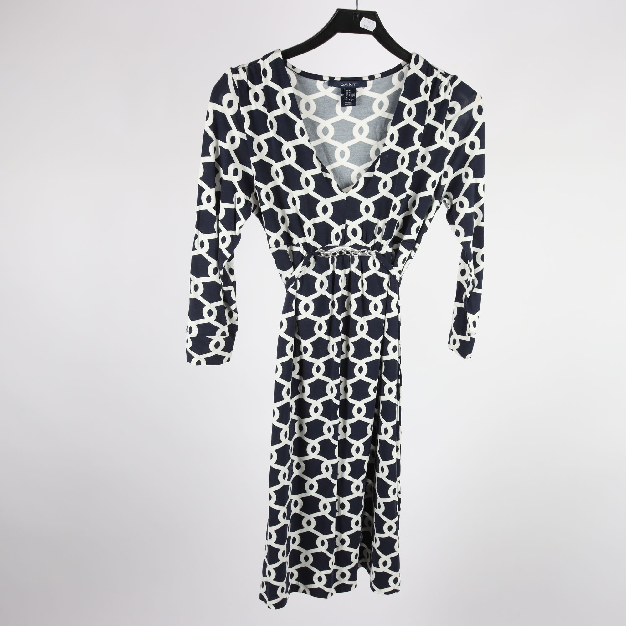 Klänning, Gant, blå, vit, stl. M