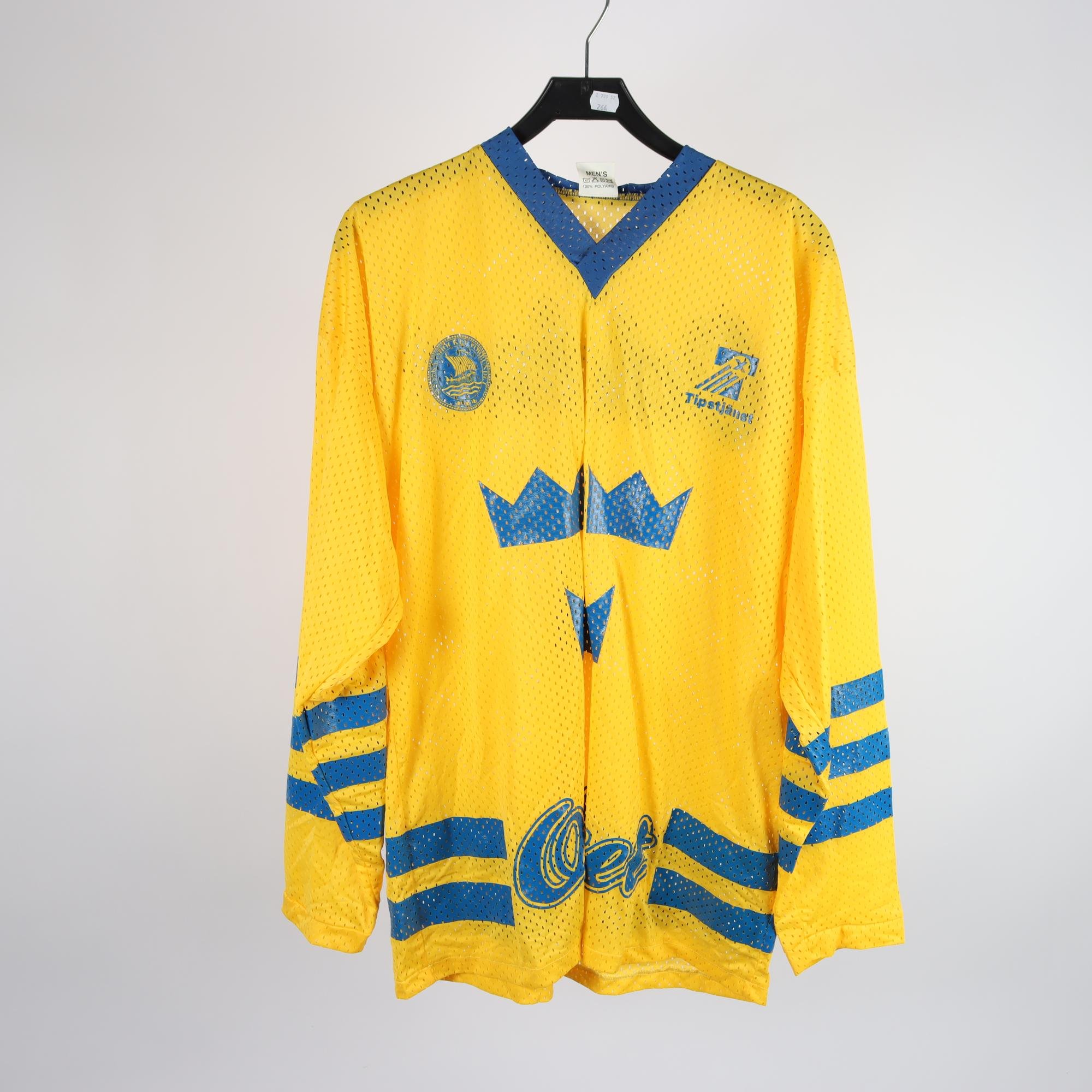 Hockeytröjam Swedish Hockey Team, gul, blå, stl ca. L/XL