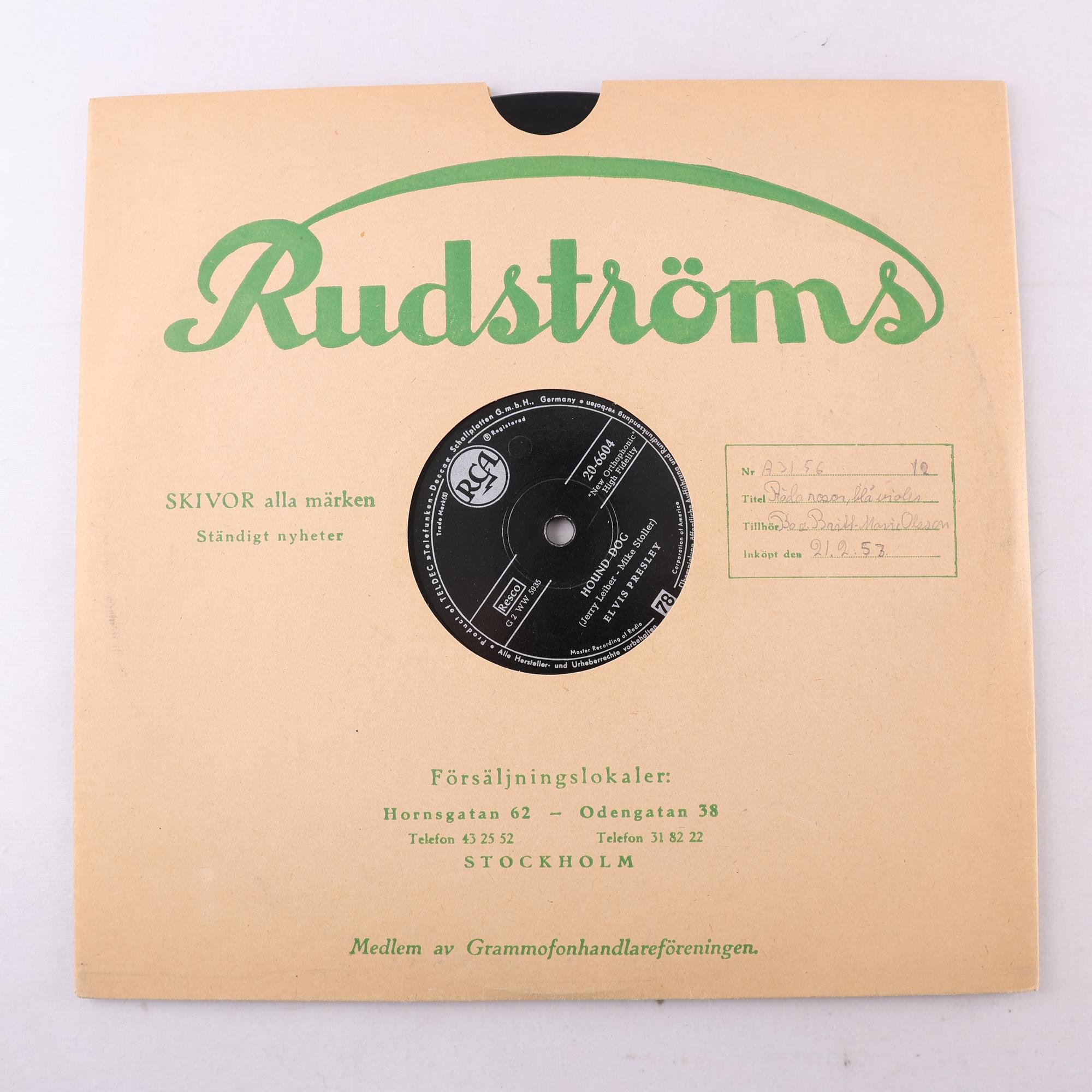 Stenkaka Elvis Presley, Hound Dog / Don’t Be Cruel