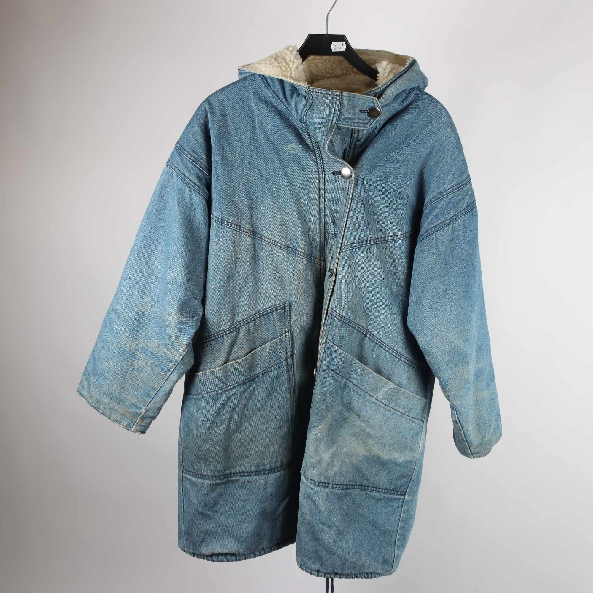 Fodrad jeanskappa, vintage, stl. 42/44