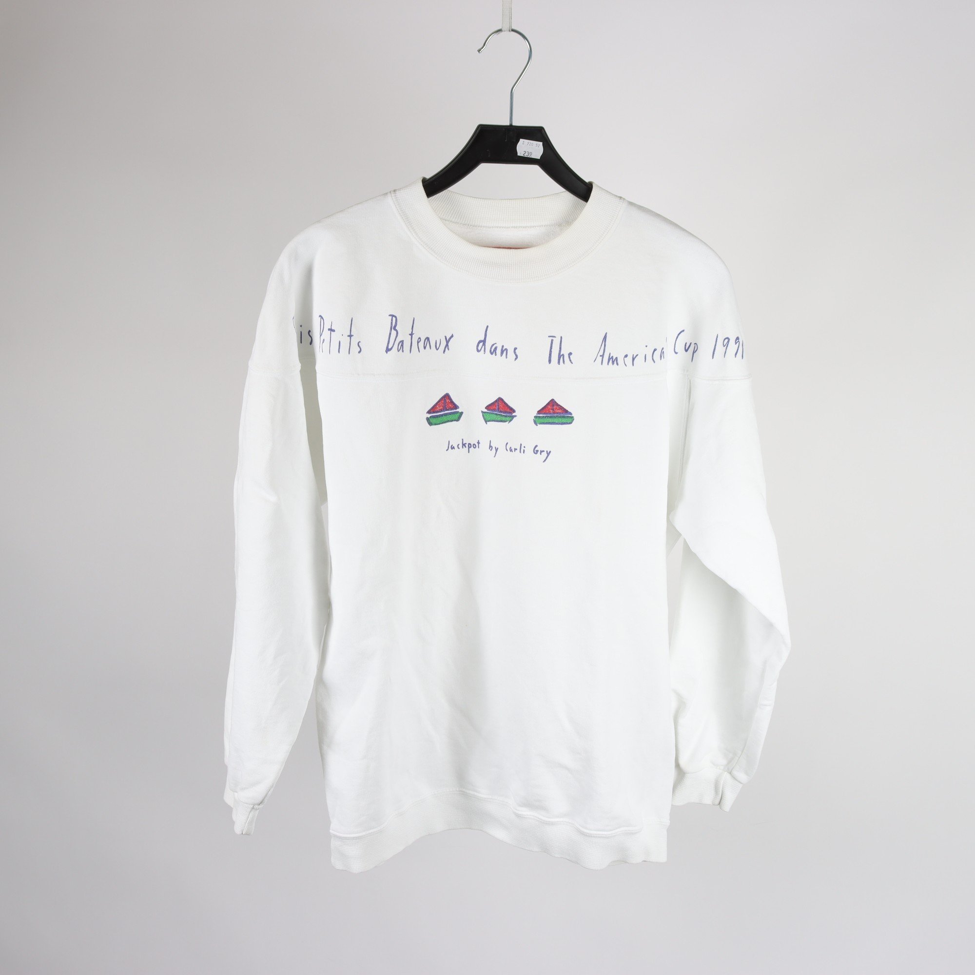 Sweatshirt, Jackpot By Carli Grey, vit, stl. 2 (M?)