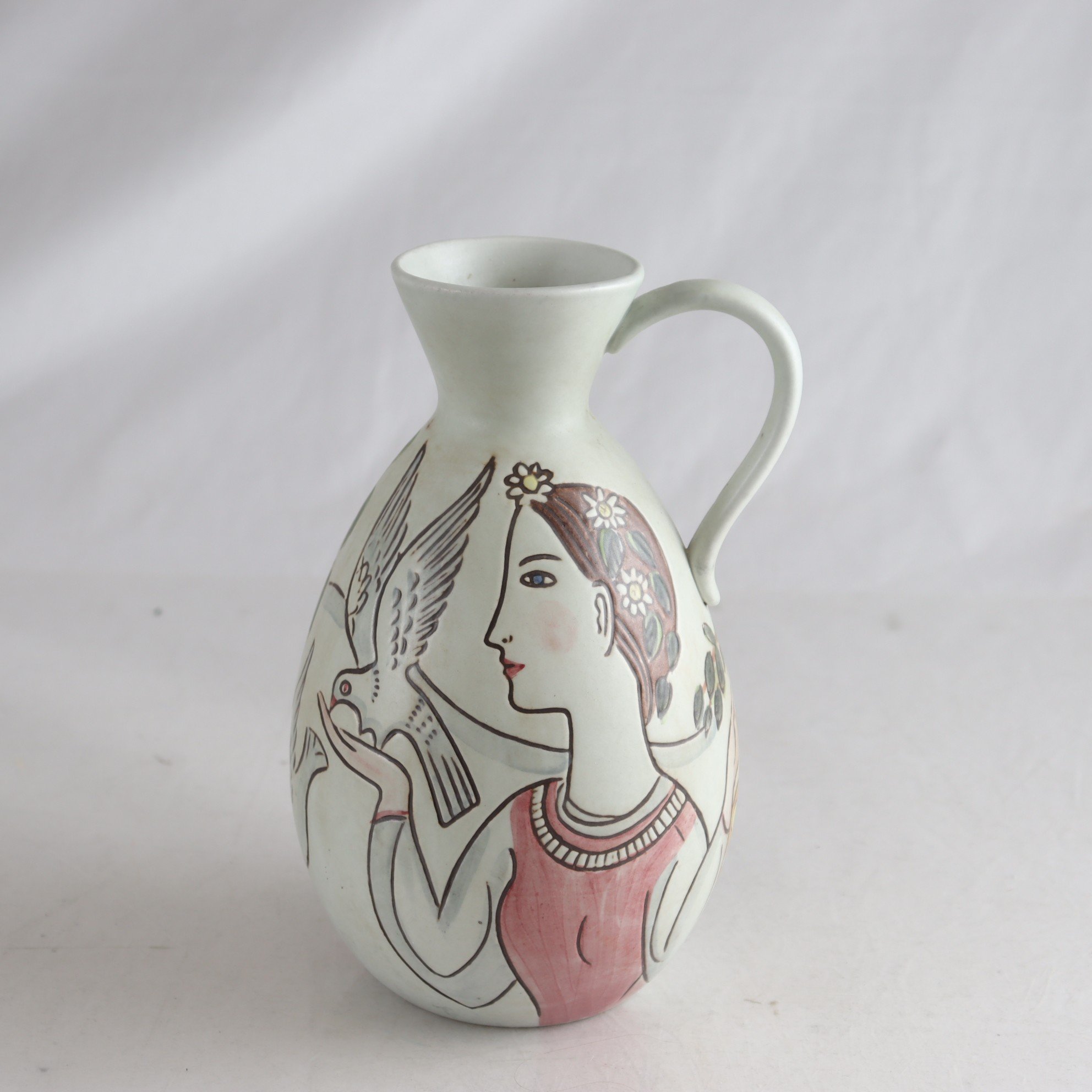 Hänkelvas, stengods, Carl Harry Stålhane, Rörstrand. Samfraktas ej.