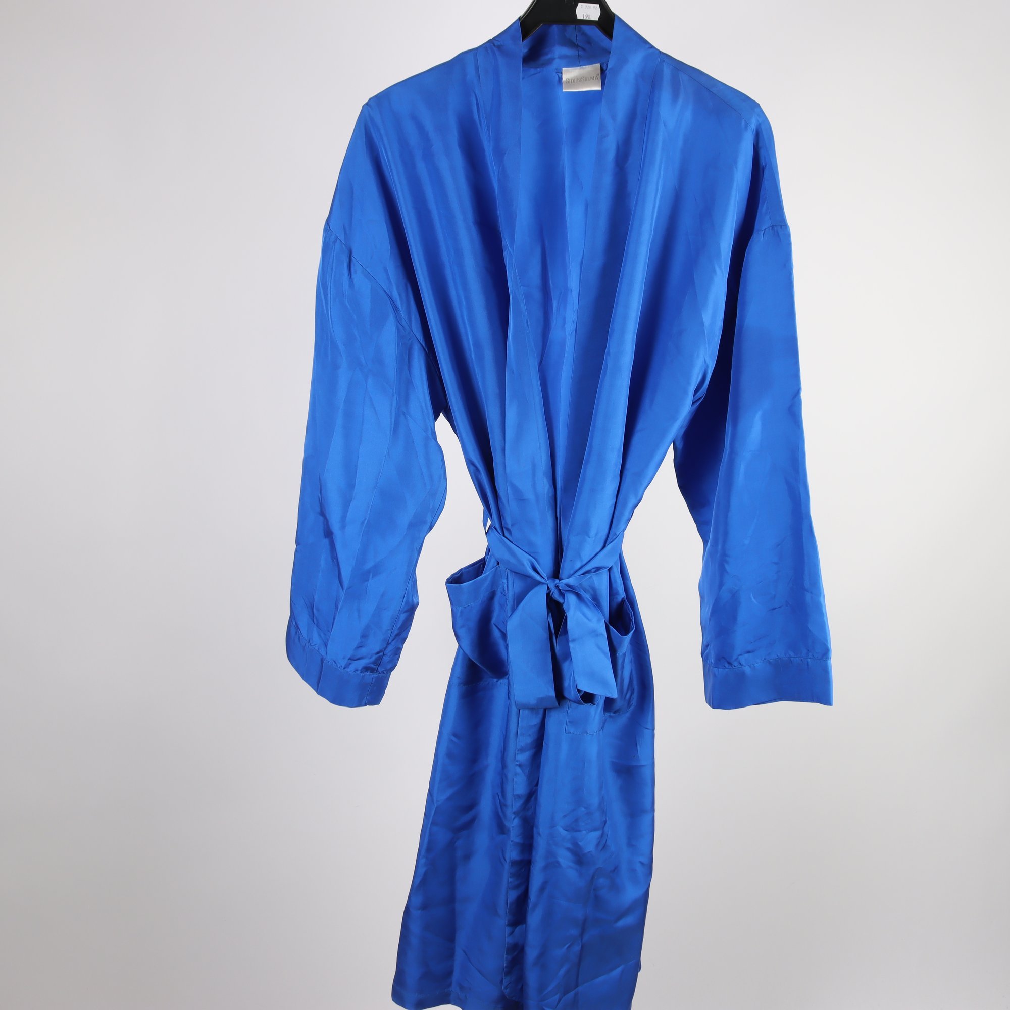 Morgonrock, SidenSelma, blå, stl. L